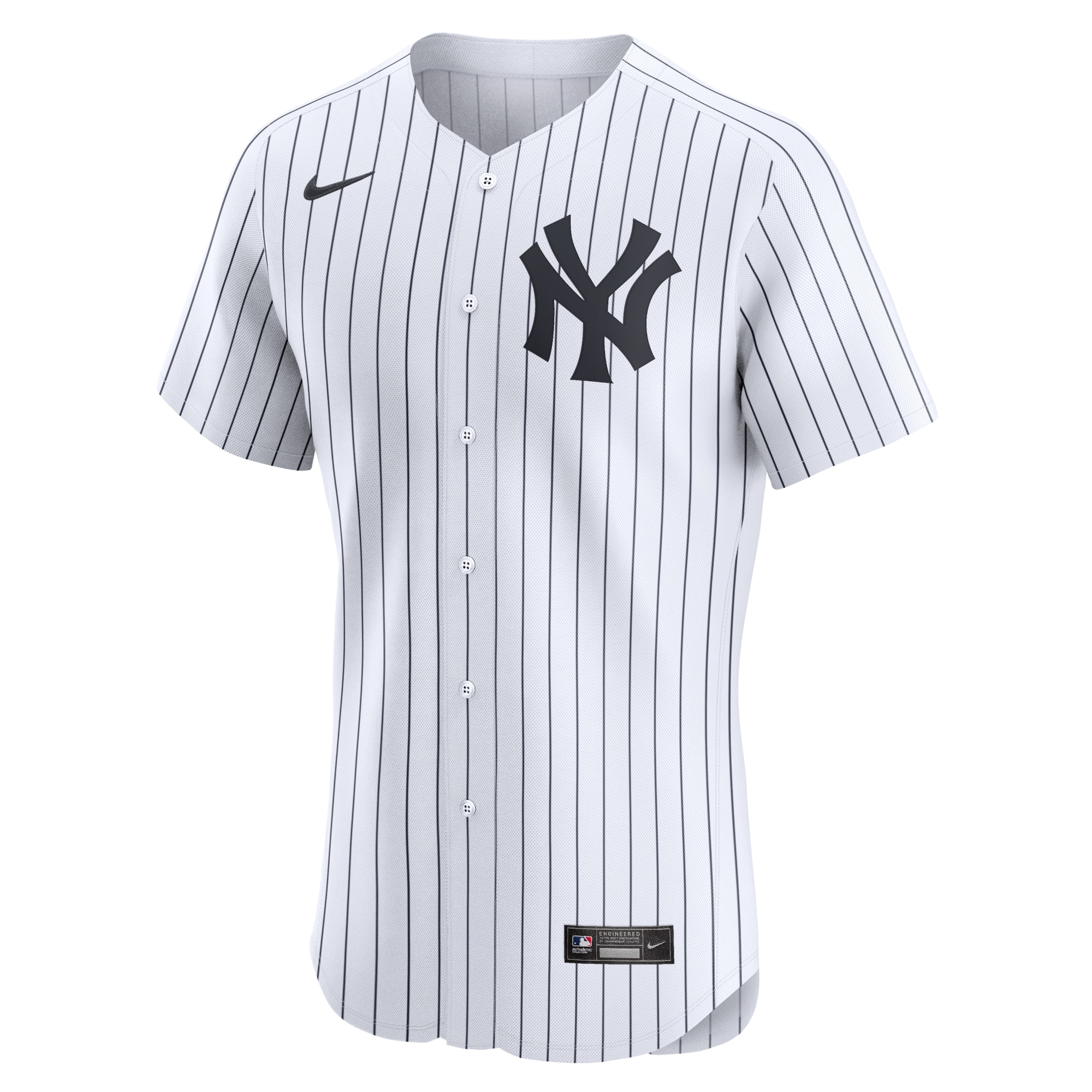 Alternative view of Men's New York Yankees White Home Elite Baseball Jersey 