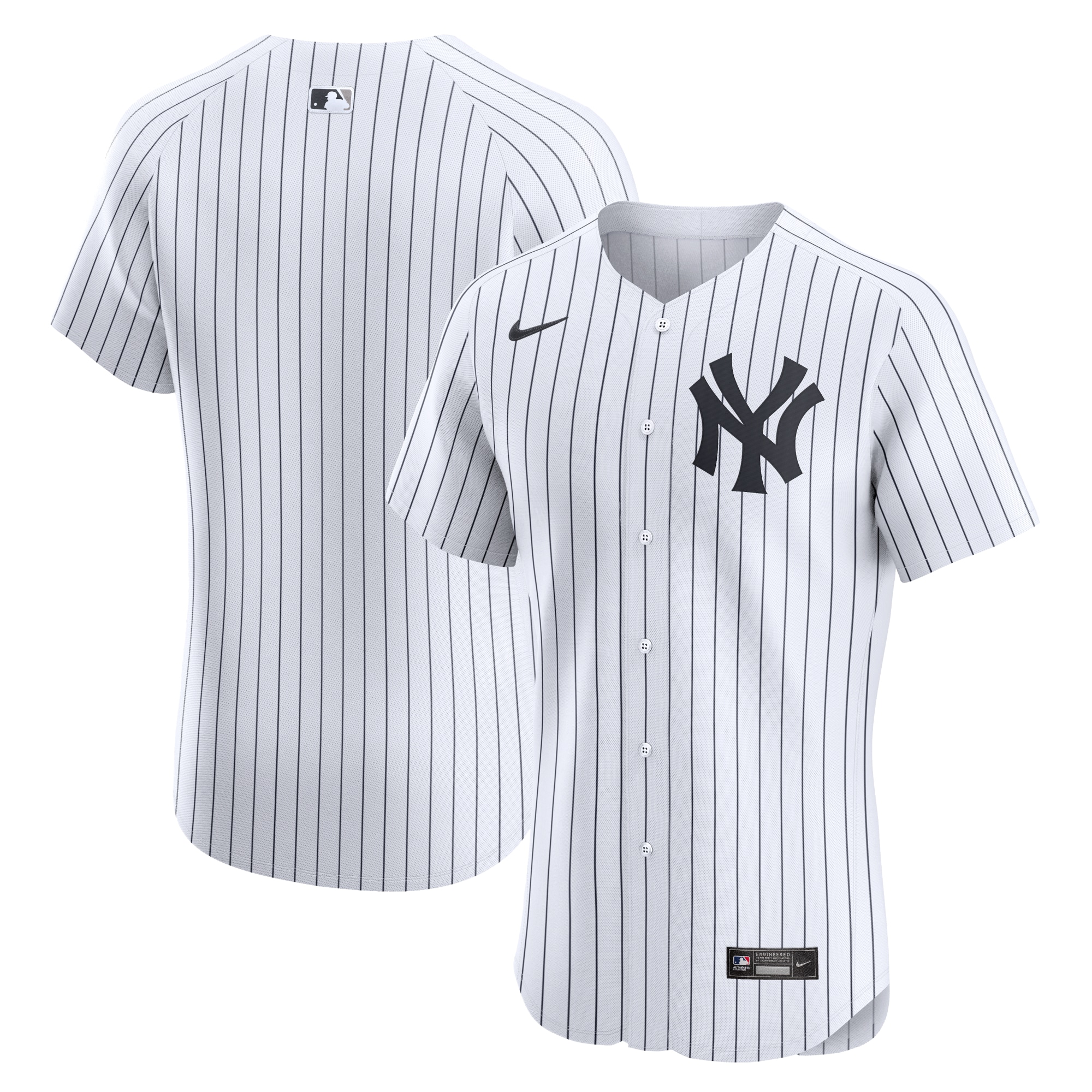 Men's New York Yankees White Home Elite Baseball Jersey 