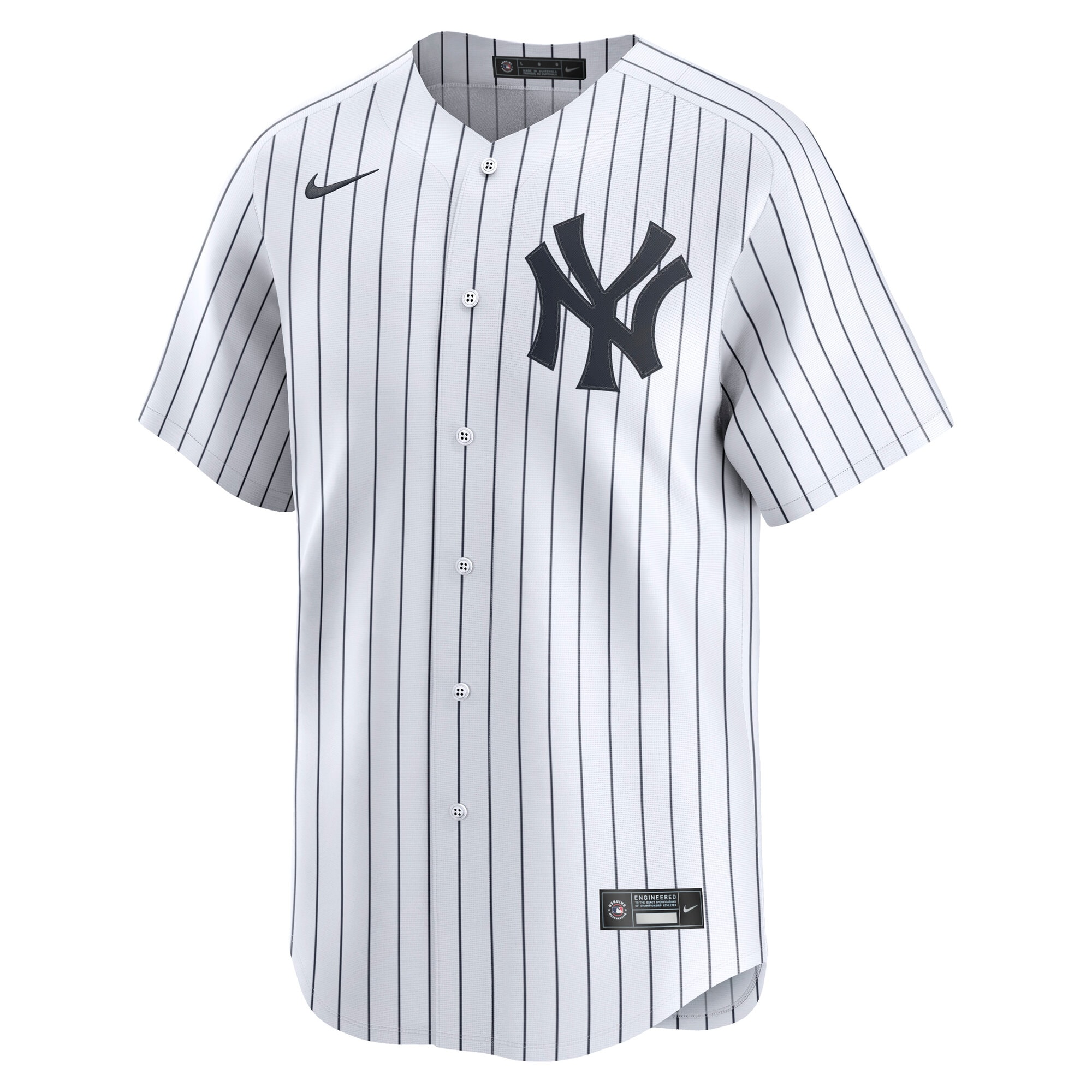 Alternative view of Men's New York Yankees White Home Limited Baseball Jersey 