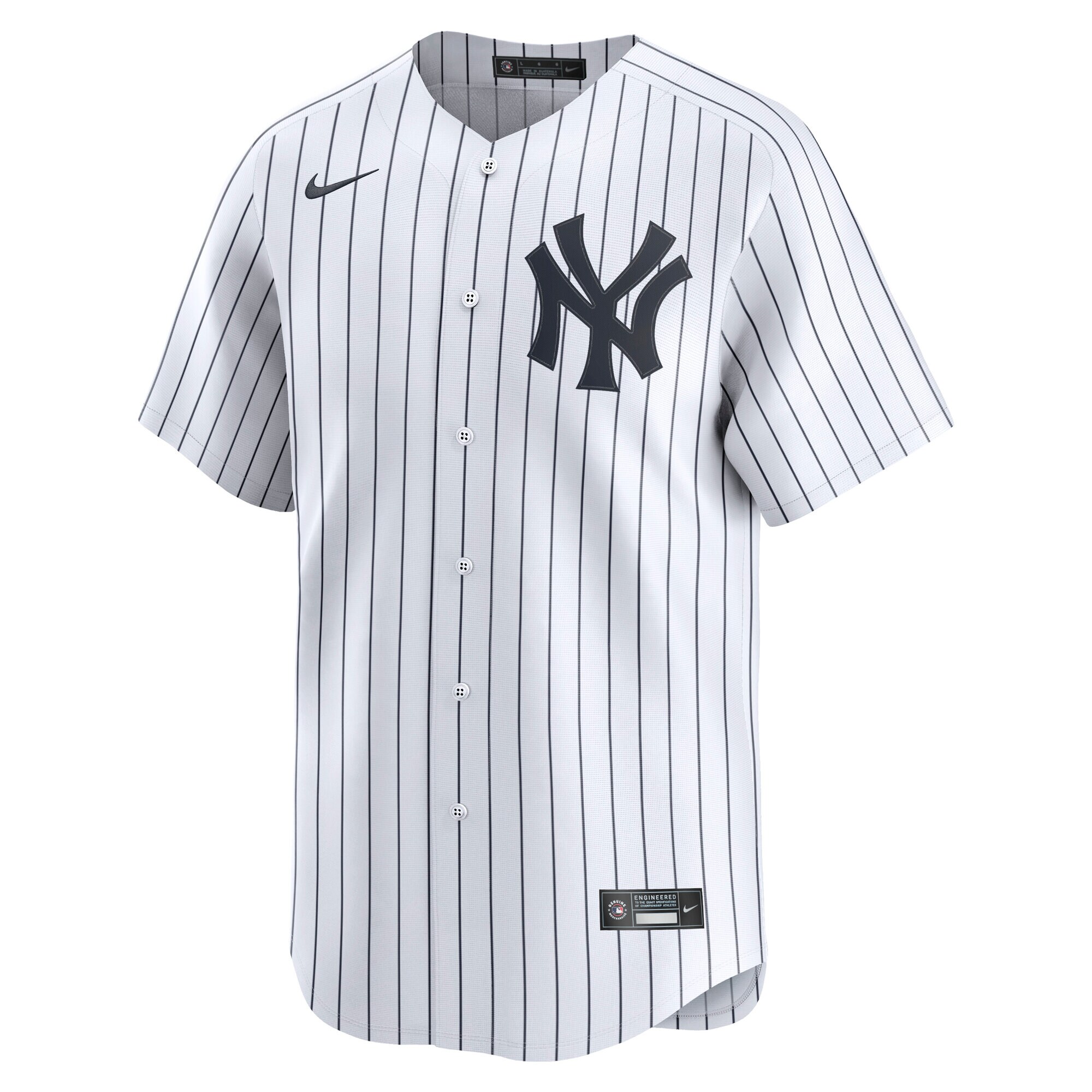 Alternative view of Men's New York Yankees White Home Limited Baseball Jersey 