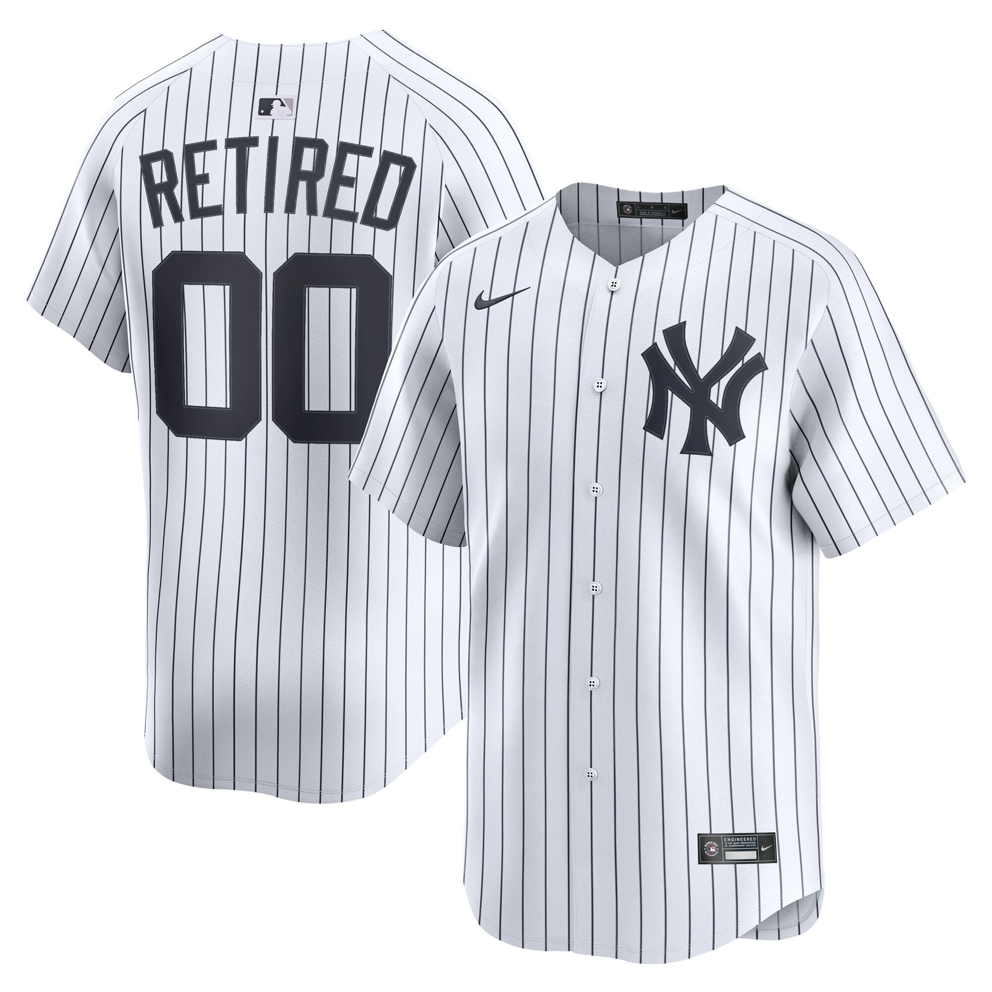 Men's New York Yankees White Home Limited Pick-A-Player Retired Roster Baseball Jersey 