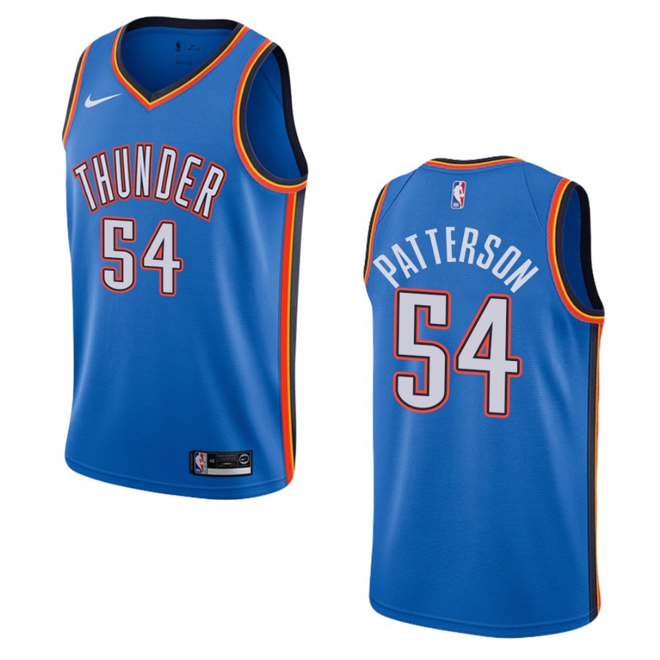 Men's Oklahoma City Thunder #54 Patrick Patterson Icon Swingman Basketball Jersey - Blue