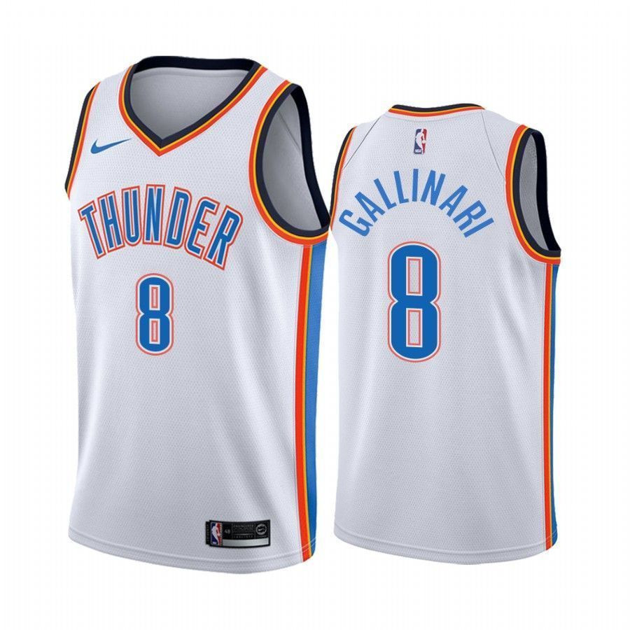 Men's Oklahoma City Thunder Danilo Gallinari 8 Association Basketball Jersey - JS551 