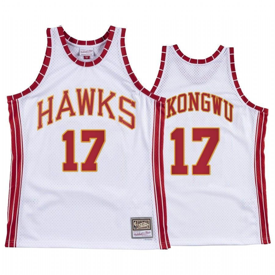 Men's Onyeka Okongwu 17 Atlanta Hawks Hardwood Classics Basketball Jersey White - JS738 
