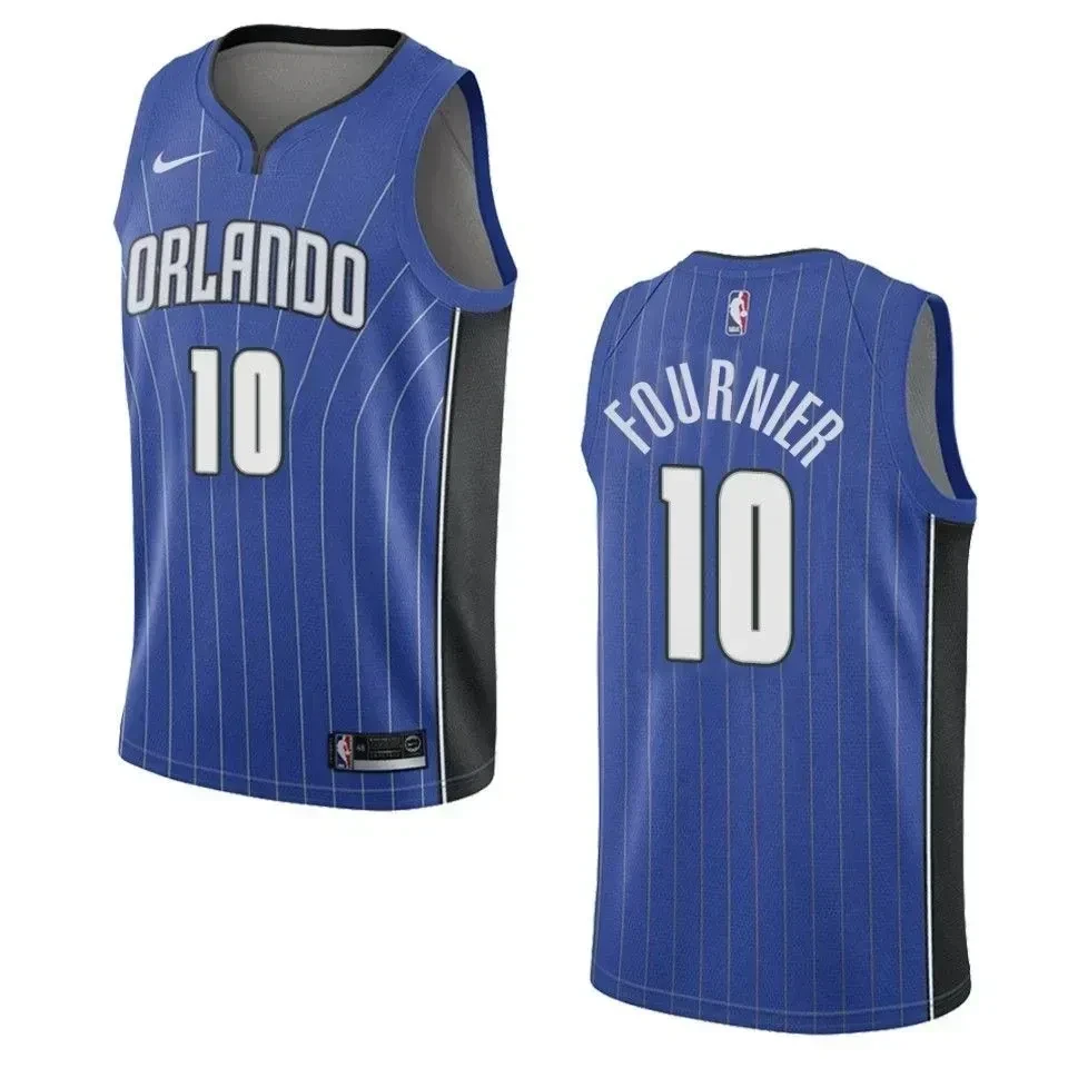 Men's Orlando Magic 10 Evan Fournier Icon Swingman Basketball Jersey - Blue - JS380 