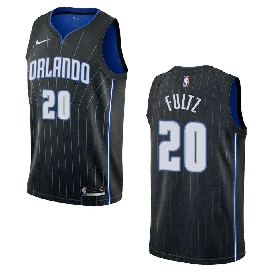 Men's Orlando Magic 20 Markelle Fultz Statement Swingman Basketball Jersey - Black - JS752 
