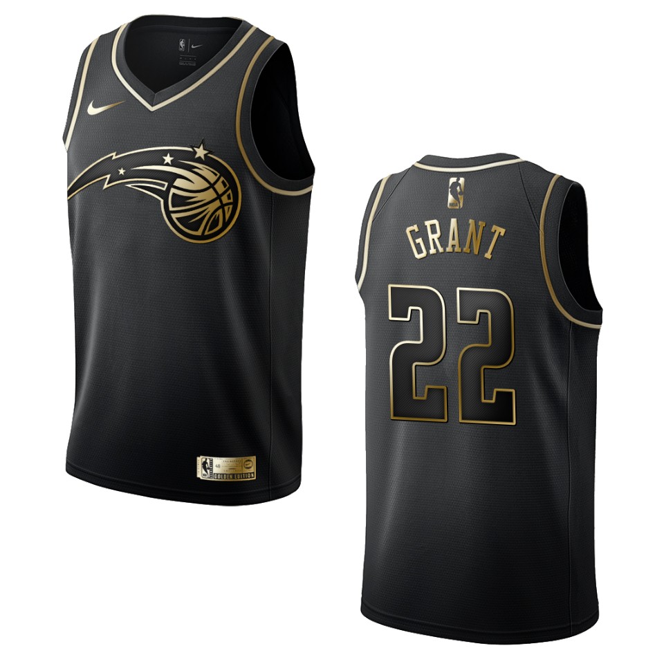 Men’s Orlando Magic #22 Jerian Grant Golden Edition Basketball Jersey – Black