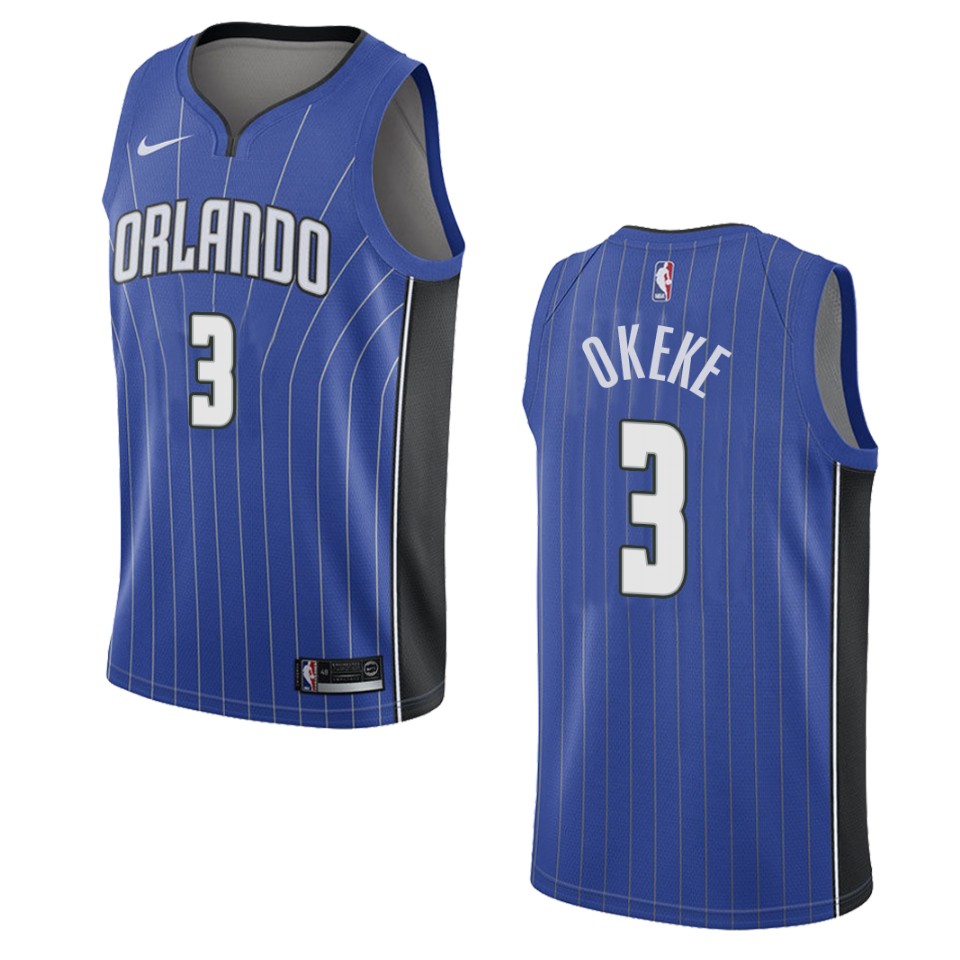 Men's Orlando Magic #3 Chuma Okeke Icon Swingman Basketball Jersey - Blue