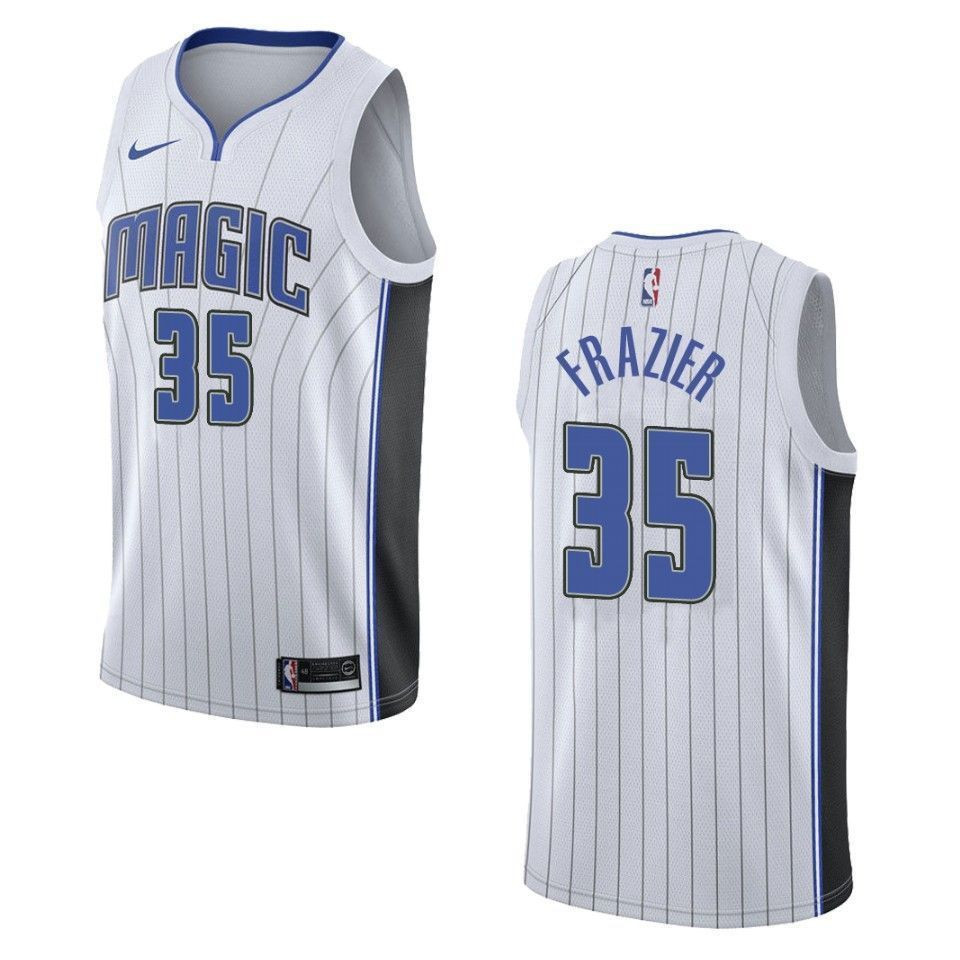 Men's Orlando Magic 35 Melvin Frazier Association Swingman Basketball Jersey - White - JS347 