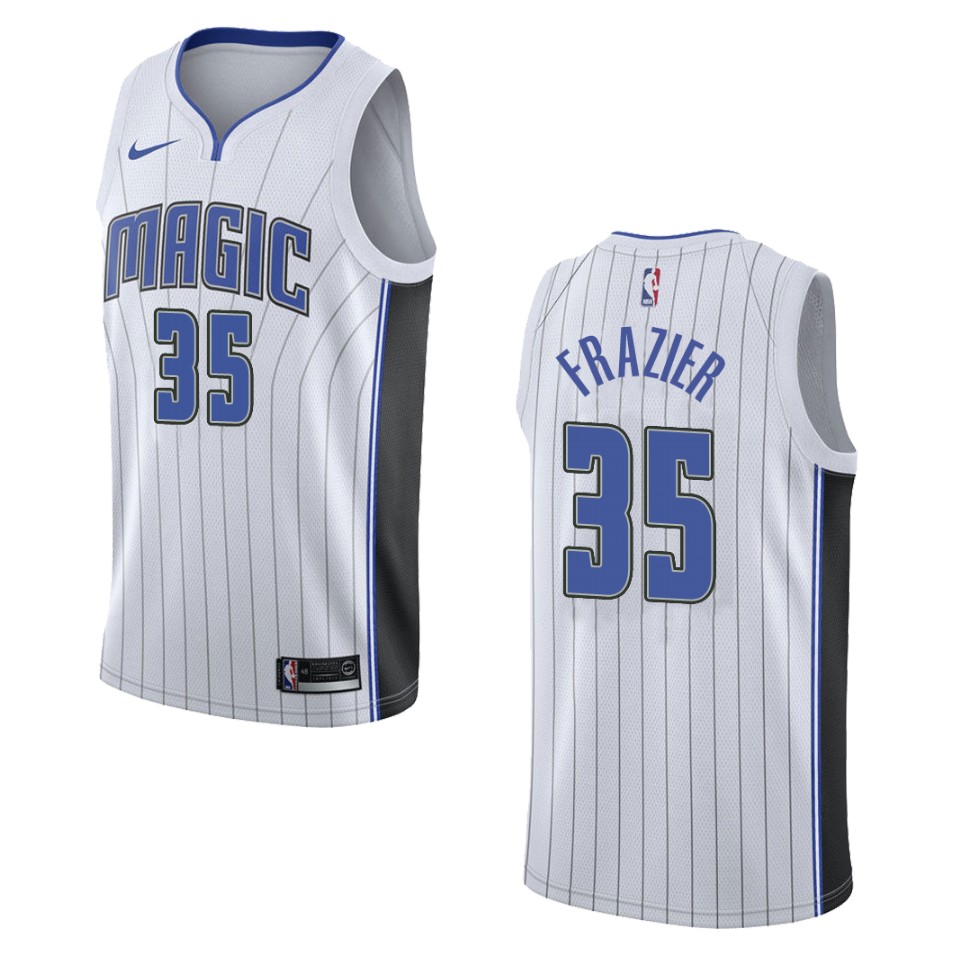 Men's Orlando Magic #35 Melvin Frazier Association Swingman Basketball Jersey - White