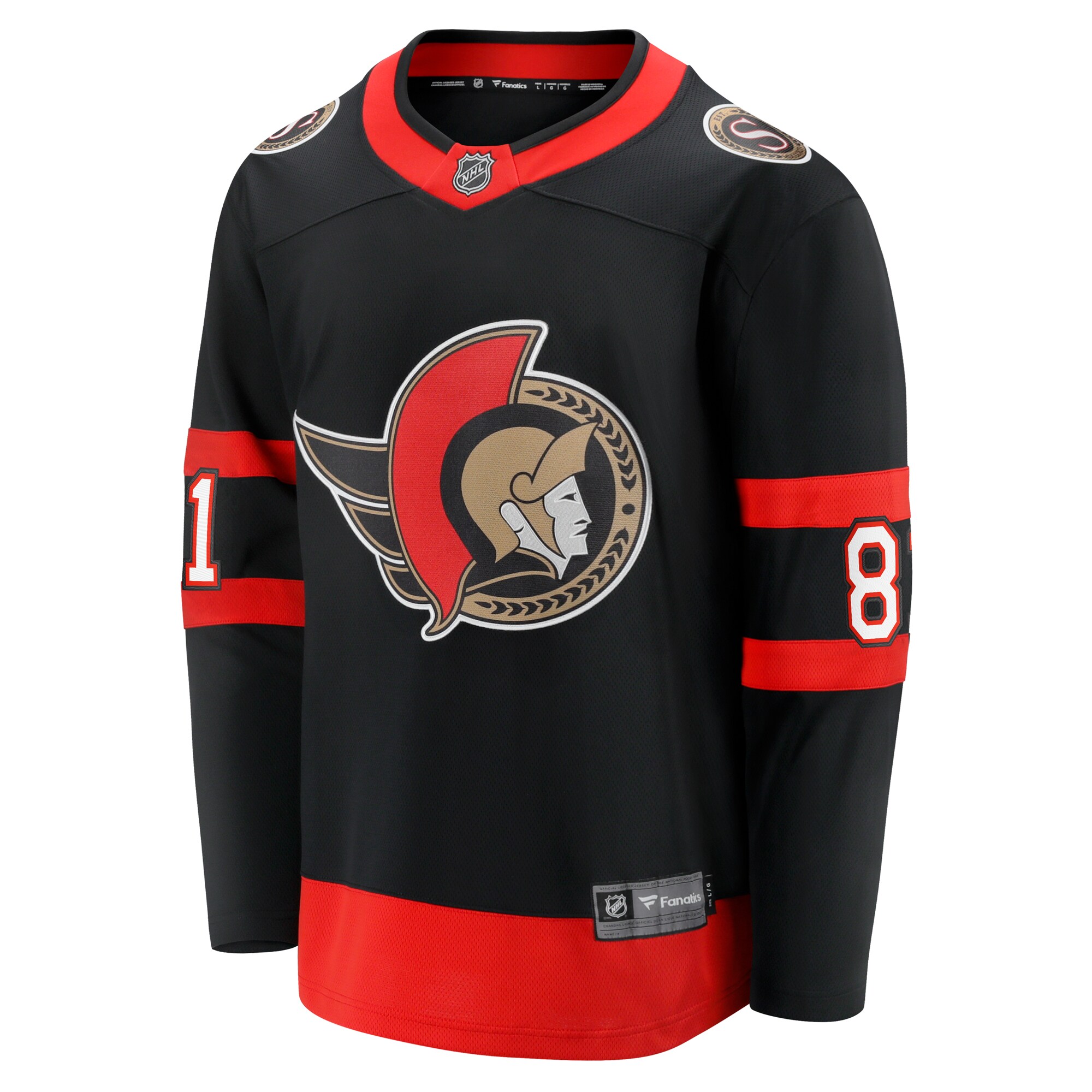 Alternative view of Men's Ottawa Senators Dominik Kubalik Black Home Breakaway Hockey Jersey - JS517 