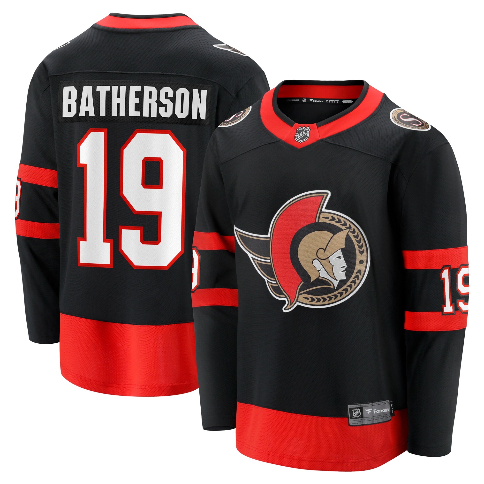Men's Ottawa Senators Drake Batherson Black Home Breakaway Hockey Jersey - JS792 