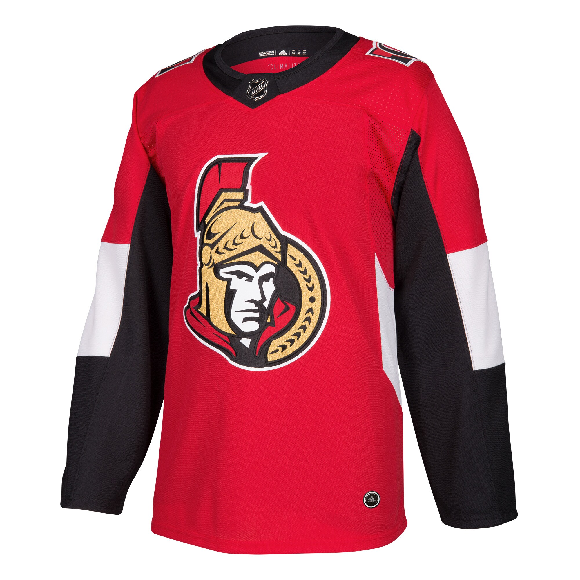 Alternative view of Men's Ottawa Senators Red Home Blank Hockey Jersey - JS325 