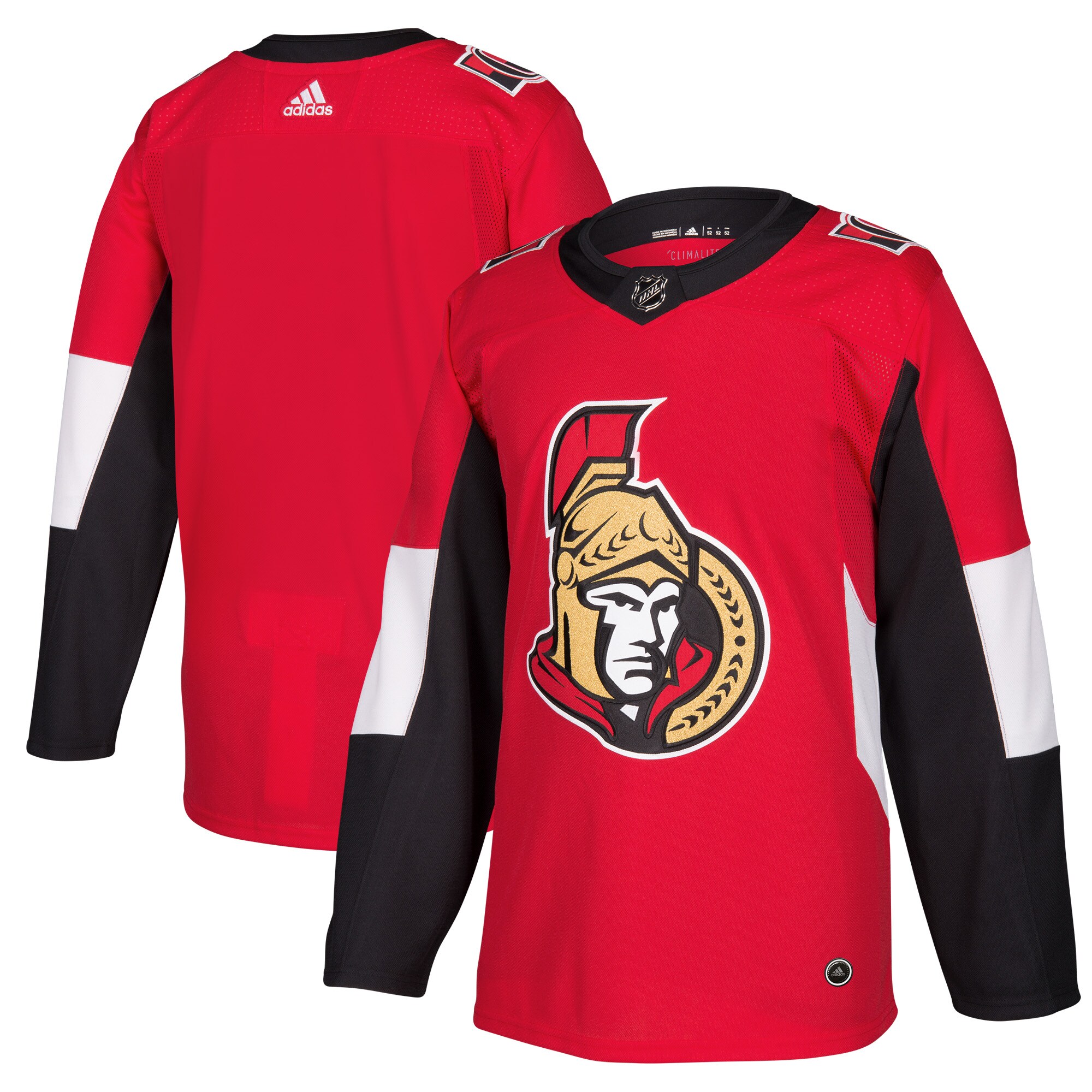 Men's Ottawa Senators Red Home Blank Hockey Jersey - JS325 