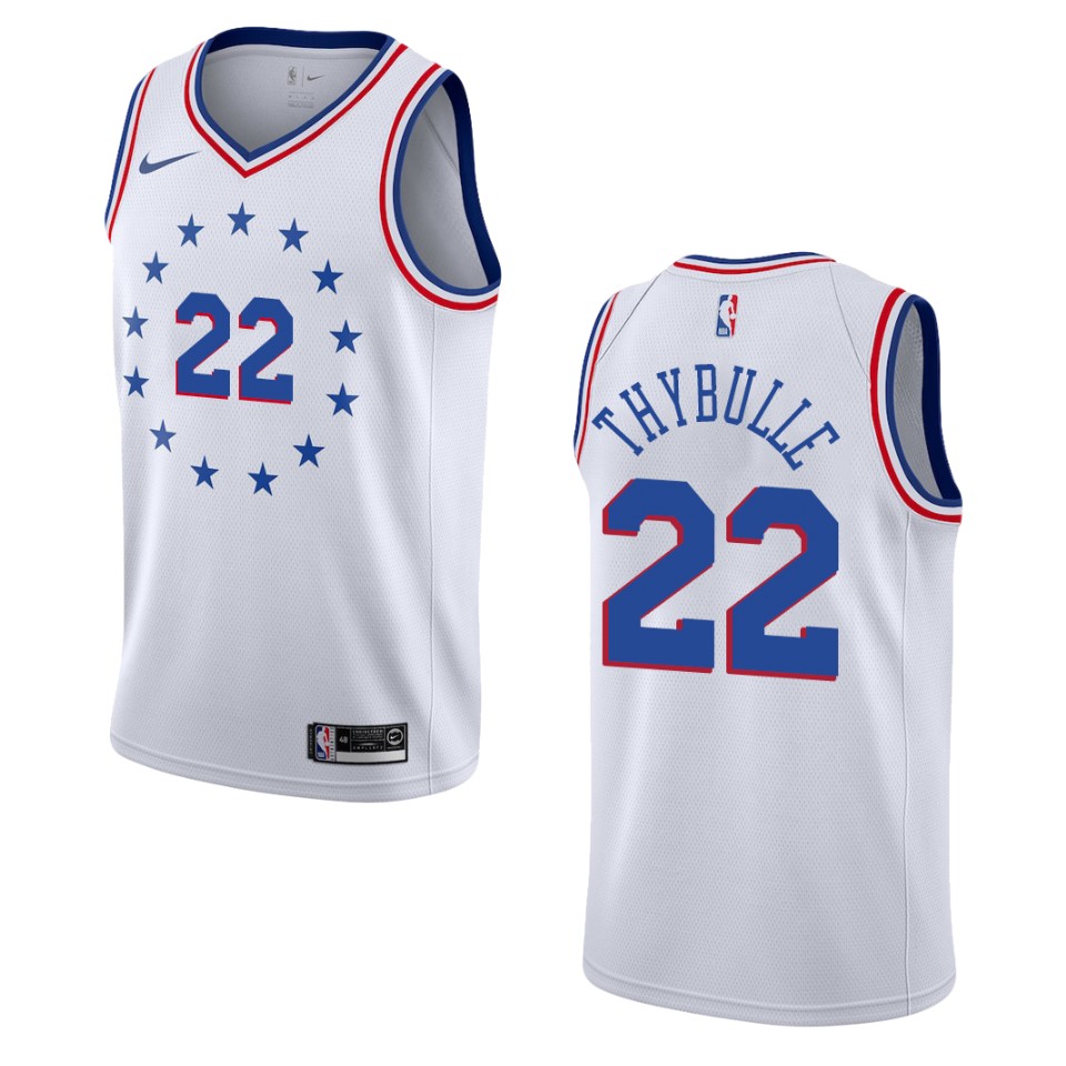 Men's Philadelphia 76ers #22 Matisse Thybulle Earned Swingman Basketball Jersey - White