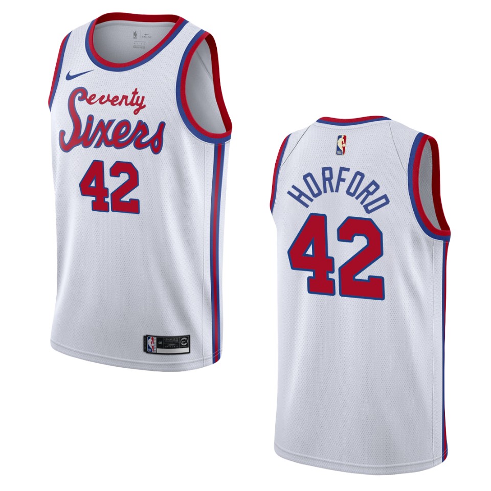 Men's Philadelphia 76ers #42 Al Horford Hardwood Classics Swingman Basketball Jersey - White