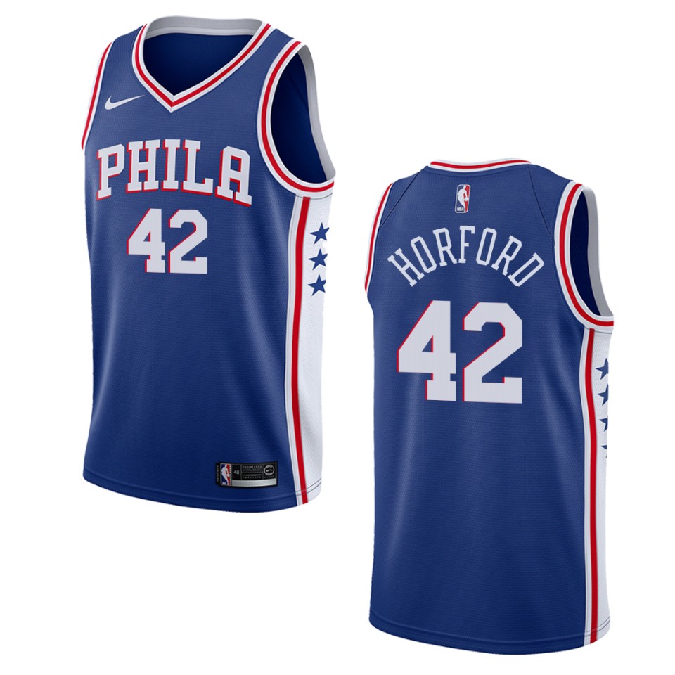 Men's Philadelphia 76ers #42 Al Horford Icon Swingman Basketball Jersey - Blue