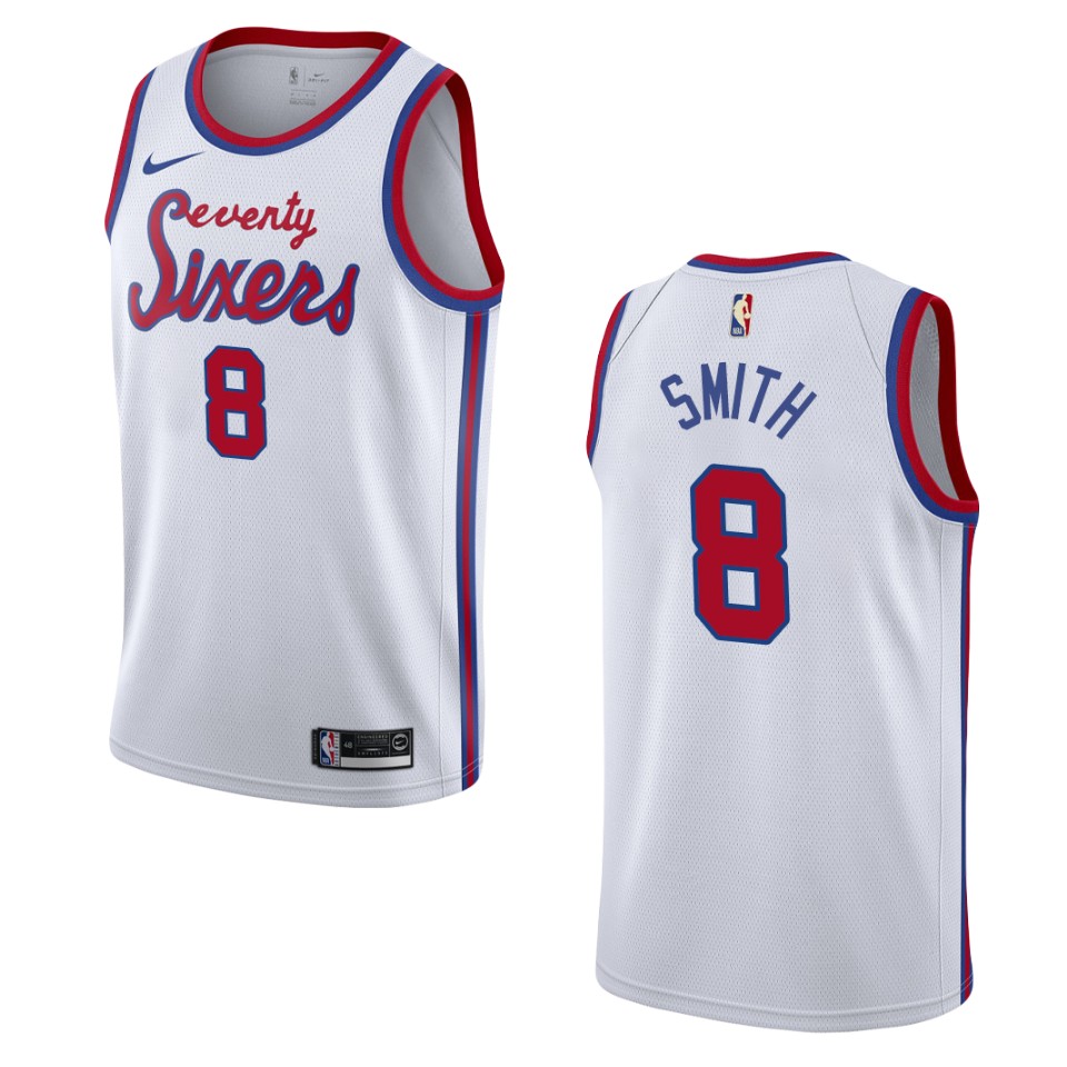 Men's Philadelphia 76ers #8 Zhaire Smith Hardwood Classics Swingman Basketball Jersey - White