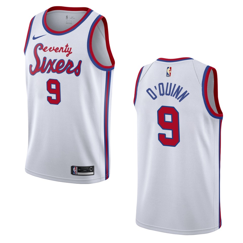 Men's Philadelphia 76ers #9 Kyle O'quinn Hardwood Classics Swingman Basketball Jersey - White