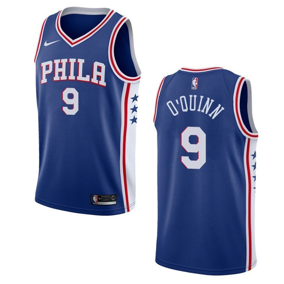Men's Philadelphia 76ers 9 Kyle O'quinn Icon Swingman Basketball Jersey - Blue - JS494 