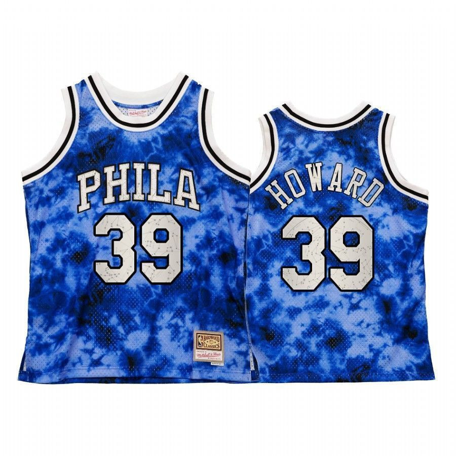 Men's Philadelphia 76ers Dwight Howard Galaxy Constellation Basketball Jersey Royal Vintage - JS175 