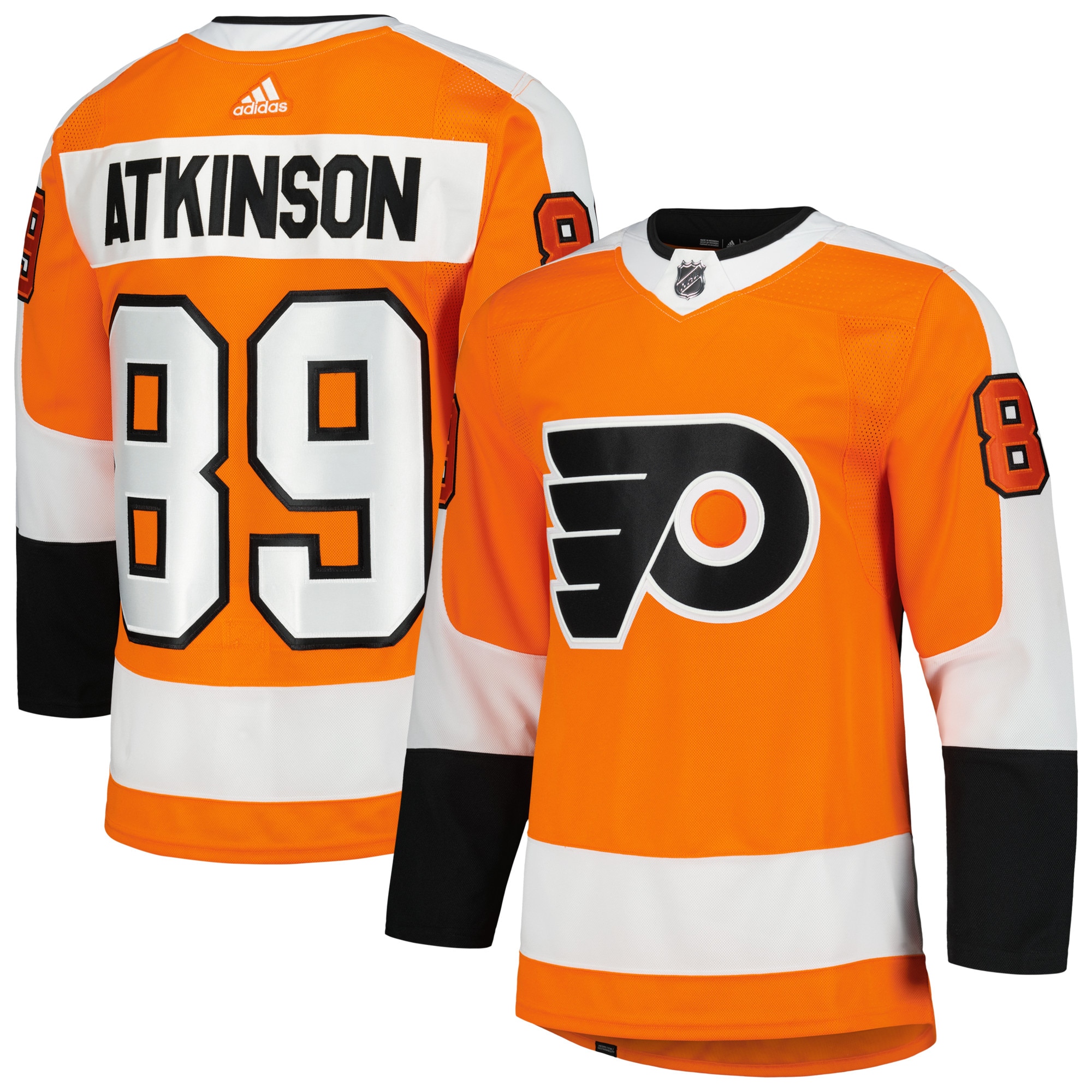 Men's Philadelphia Flyers Cam Atkinson Orange Home Primegreen Player Hockey Jersey - JS693 