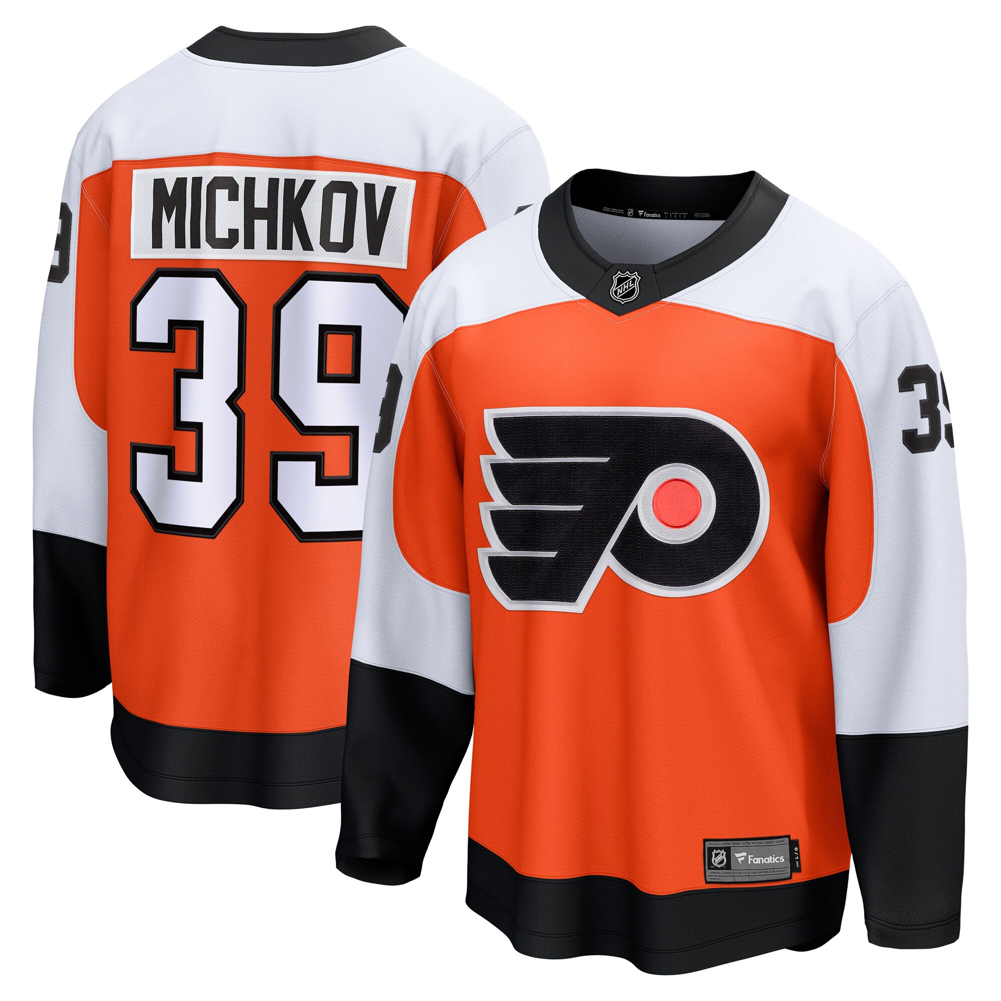 Men's Philadelphia Flyers Matvei Michkov Orange Home Premier Breakaway Player Hockey Jersey - JS180 