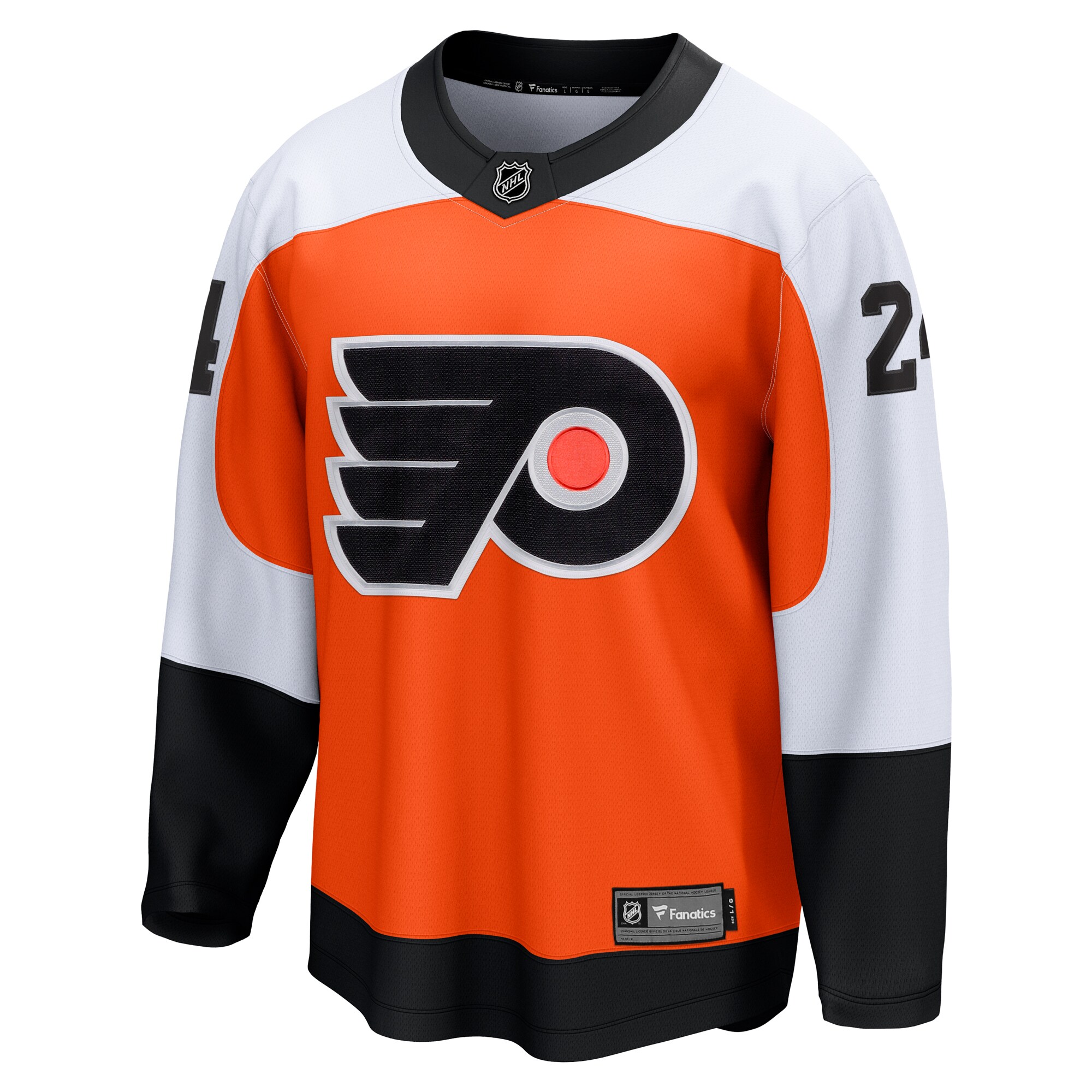 Alternative view of Men's Philadelphia Flyers Nick Seeler Orange Home Breakaway Hockey Jersey - JS129 