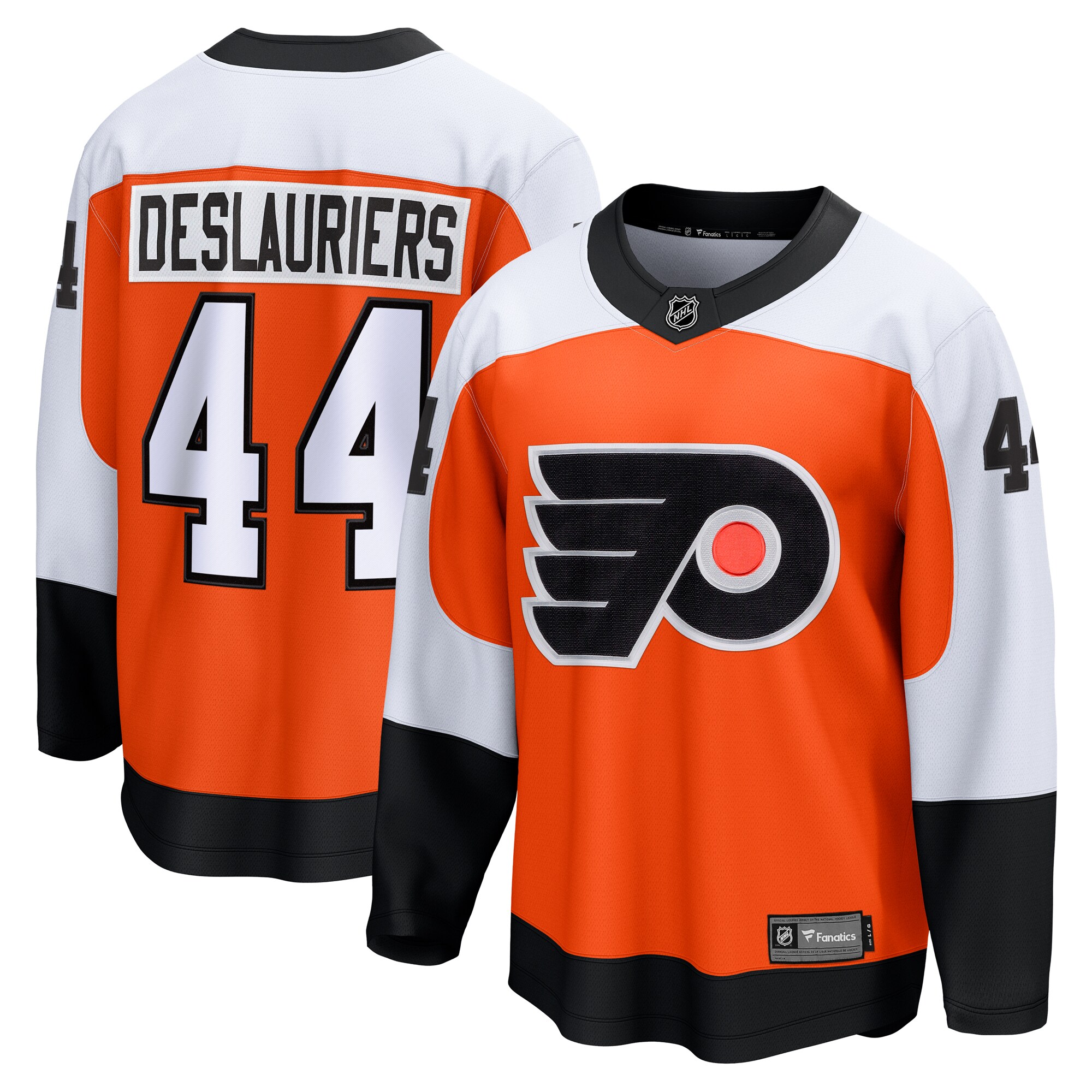 Men's Philadelphia Flyers Nicolas Deslauriers Orange Home Breakaway Hockey Jersey - JS322 