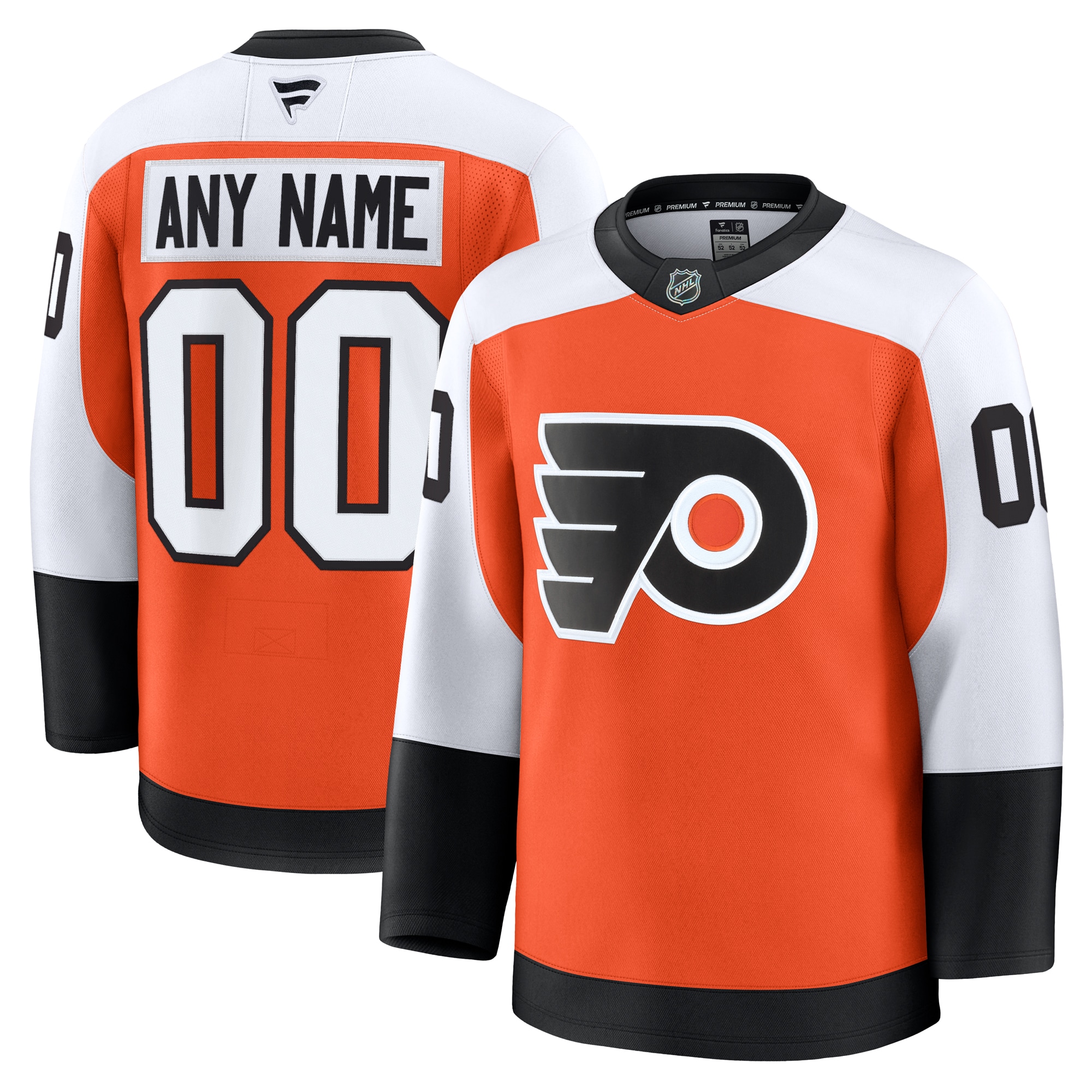 Men's Philadelphia Flyers Orange Home Premium Custom Hockey Jersey - JS551 