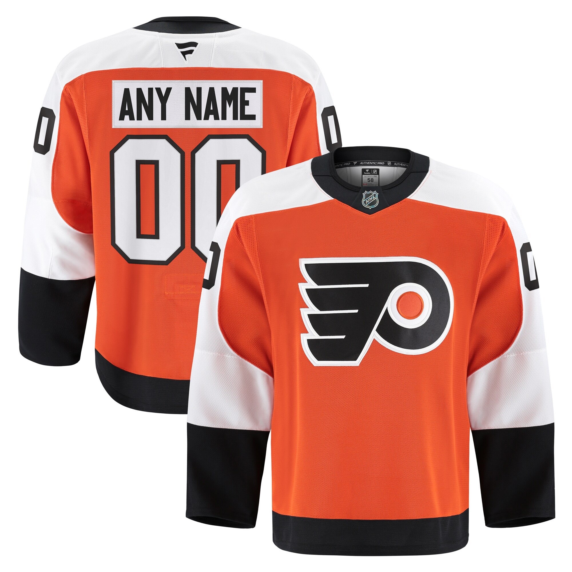 Men's Philadelphia Flyers Orange Home Pro Custom Hockey Jersey - JS410 