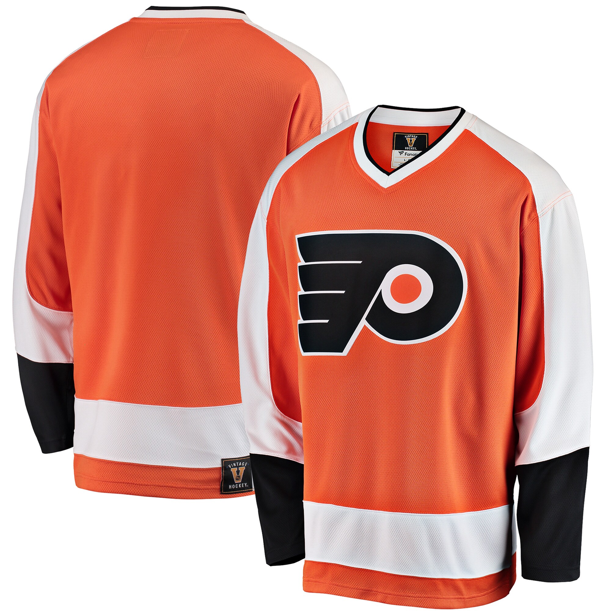 Men's Philadelphia Flyers Orange Premier Breakaway Heritage Blank Hockey Jersey - JS414 