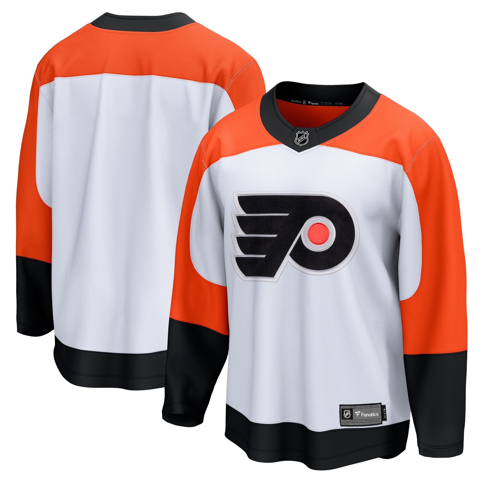 Men's Philadelphia Flyers White Away Premier Breakaway Hockey Jersey - JS618 
