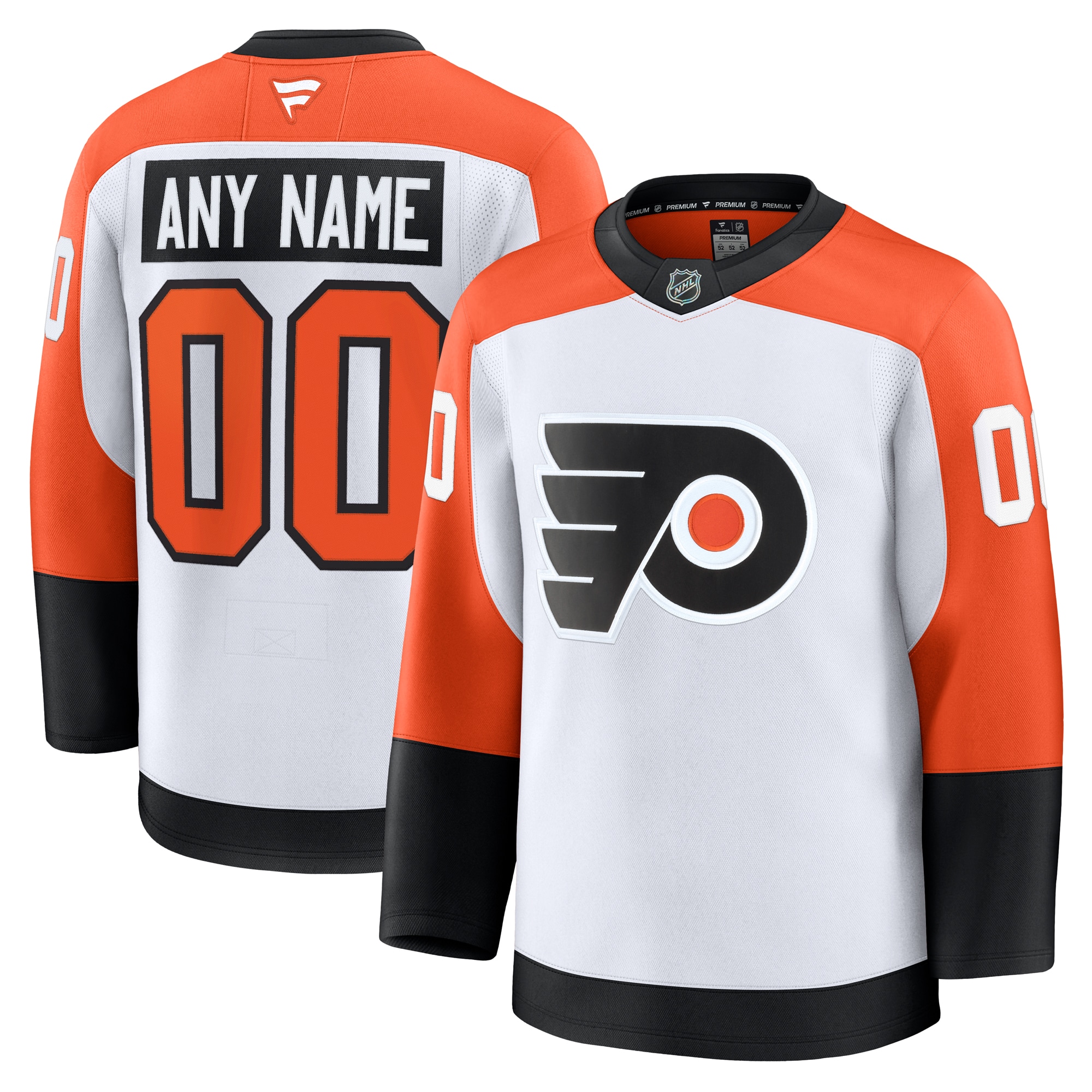 Men's Philadelphia Flyers White Away Premium Custom Hockey Jersey - JS257 