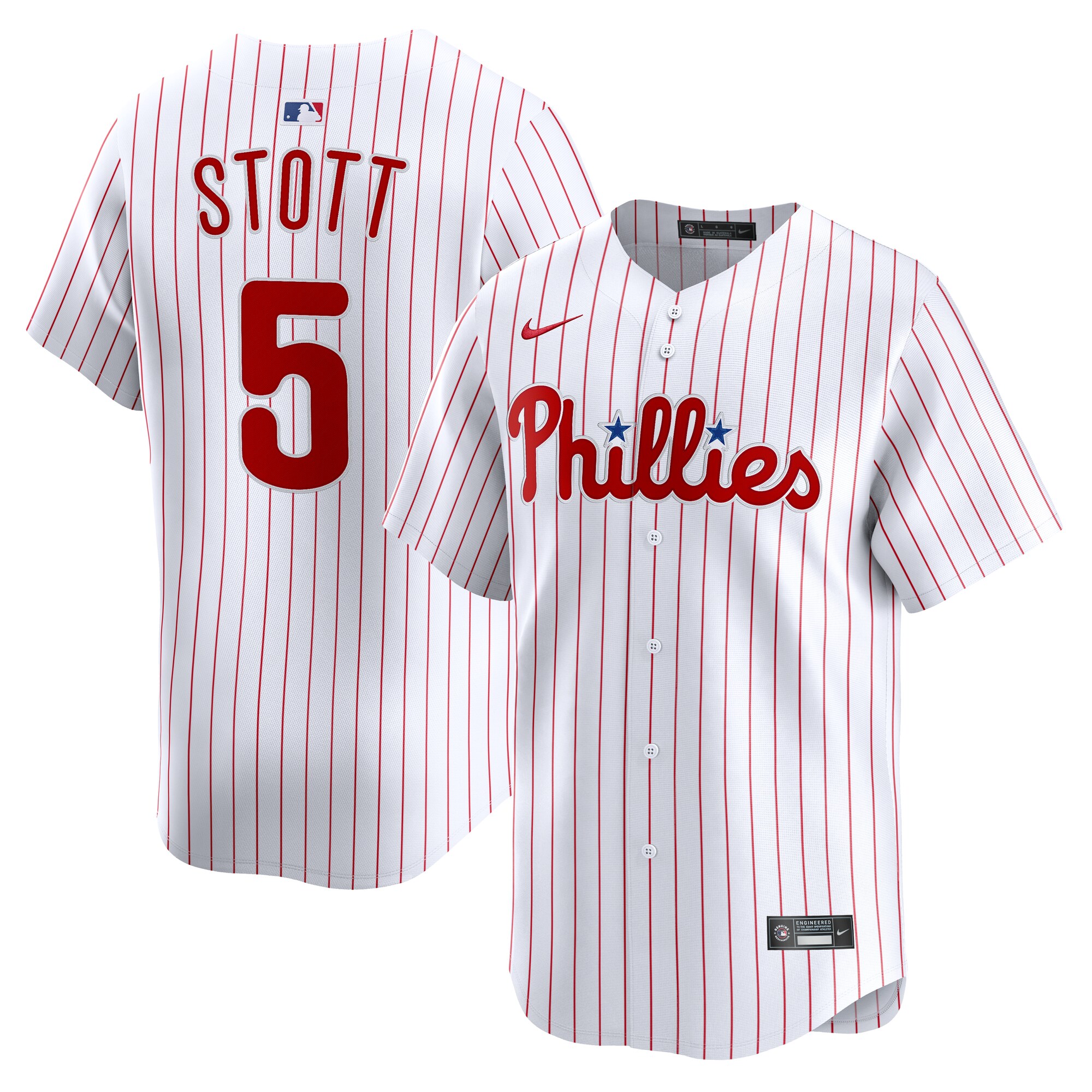 Men's Philadelphia Phillies Bryson Stott White Home Limited Player Baseball Jersey 