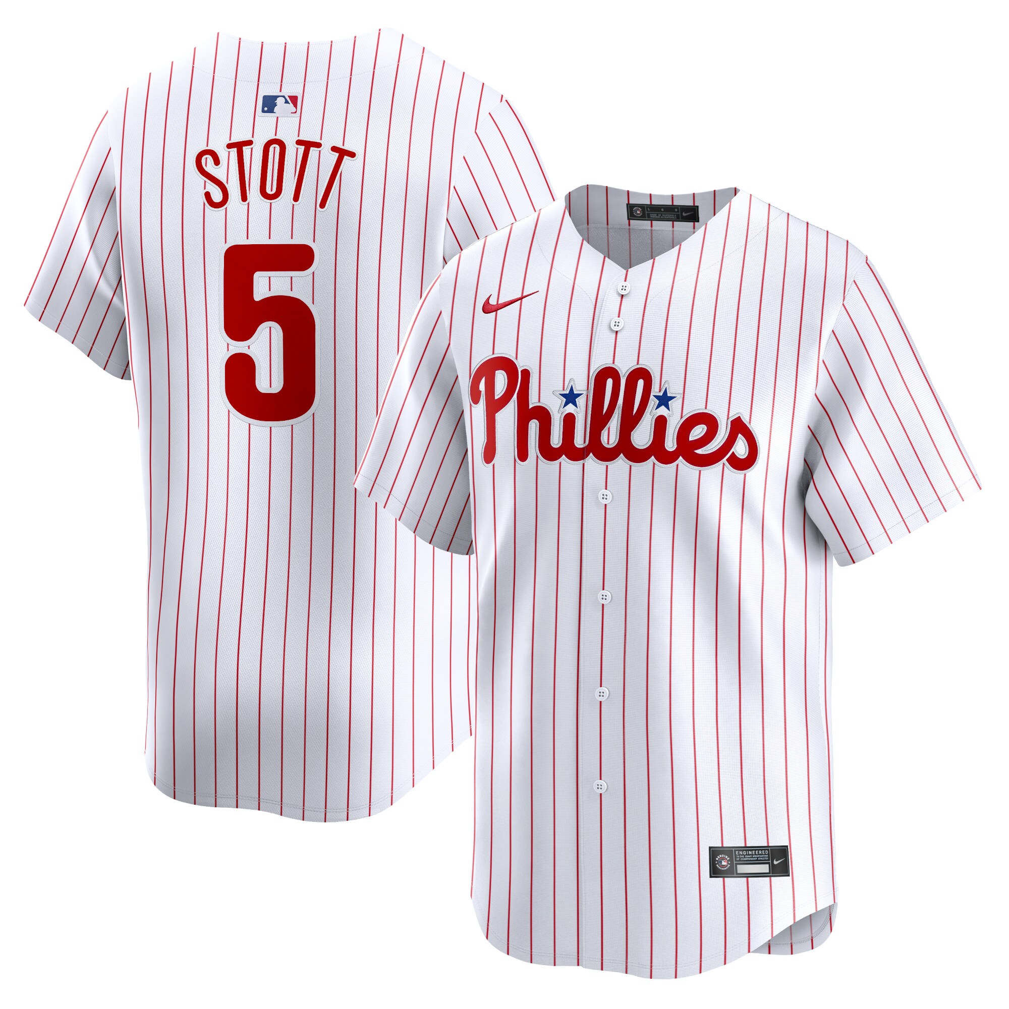 Men's Philadelphia Phillies Bryson Stott White Home Limited Player Baseball Jersey 