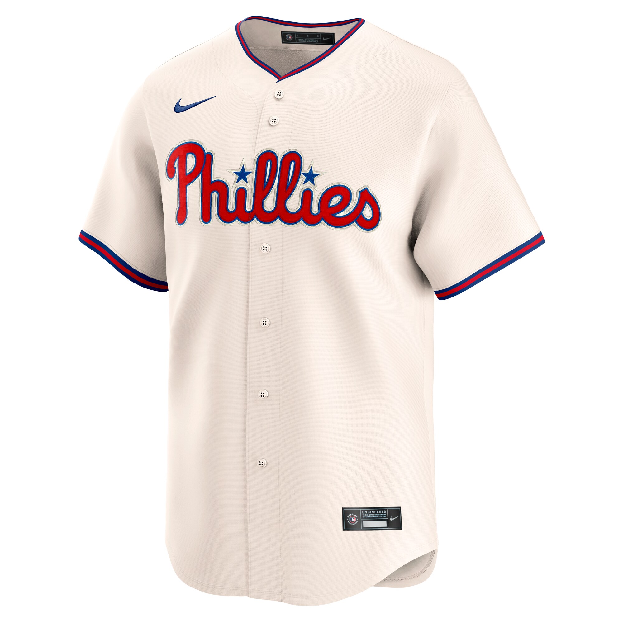 Alternative view of Men's Philadelphia Phillies Cream Alternate Limited Baseball Jersey 