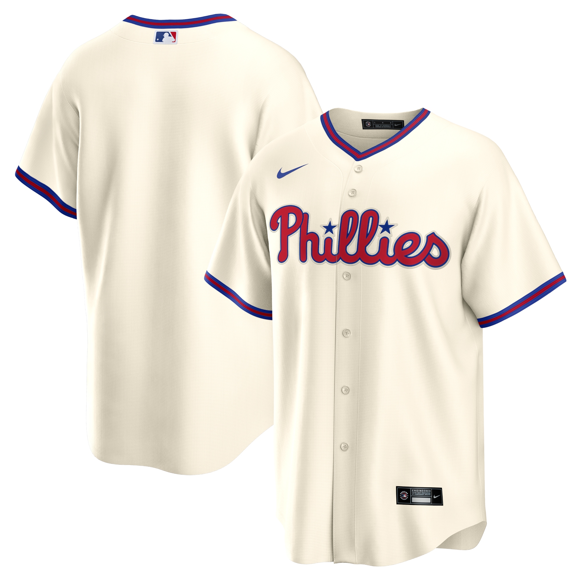 Men's Philadelphia Phillies Cream Alternate Team Baseball Jersey 