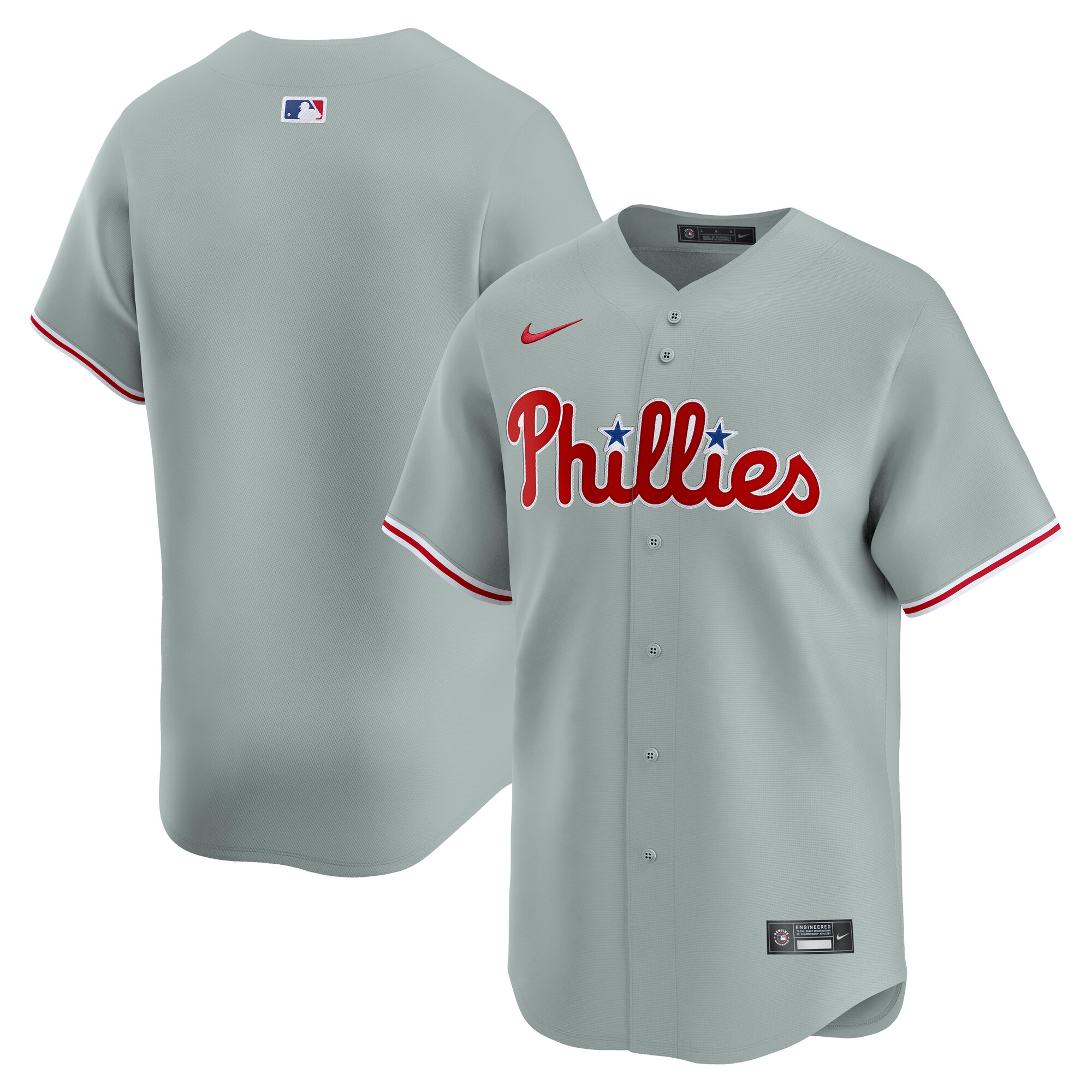 Men's Philadelphia Phillies Gray Away Limited Baseball Jersey 