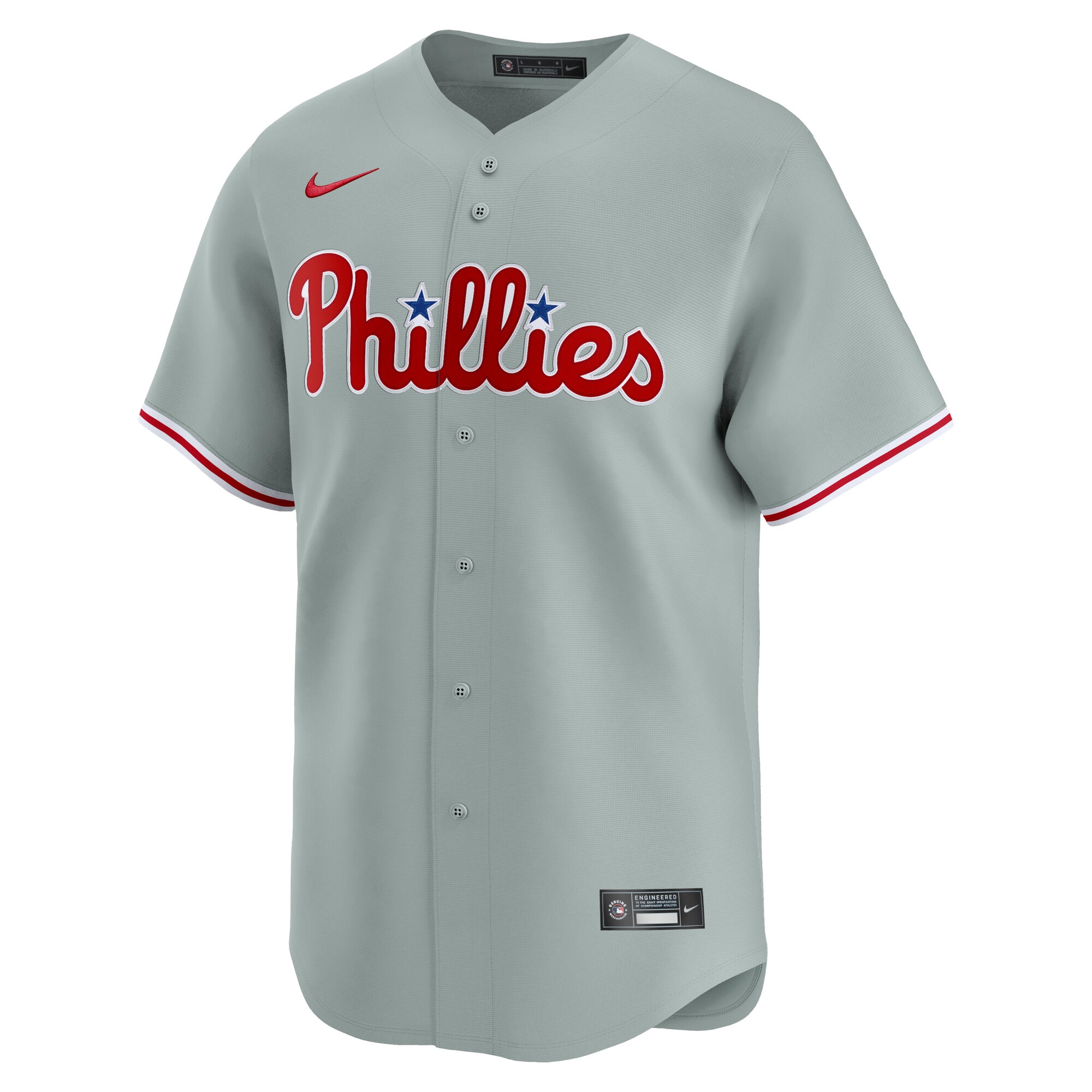 Alternative view of Men's Philadelphia Phillies Gray Away Limited Baseball Jersey 