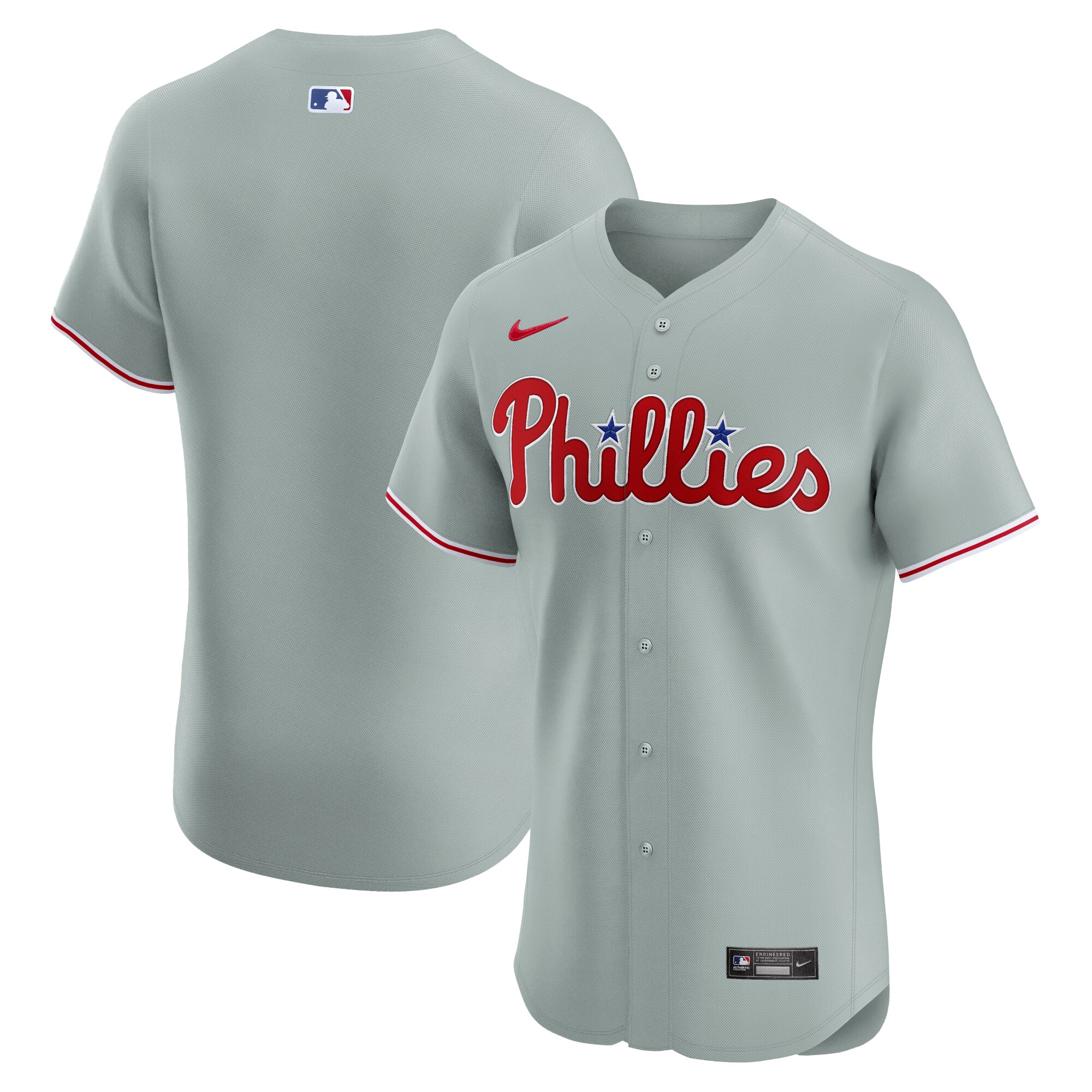 Men's Philadelphia Phillies Gray Road Elite Baseball Jersey 
