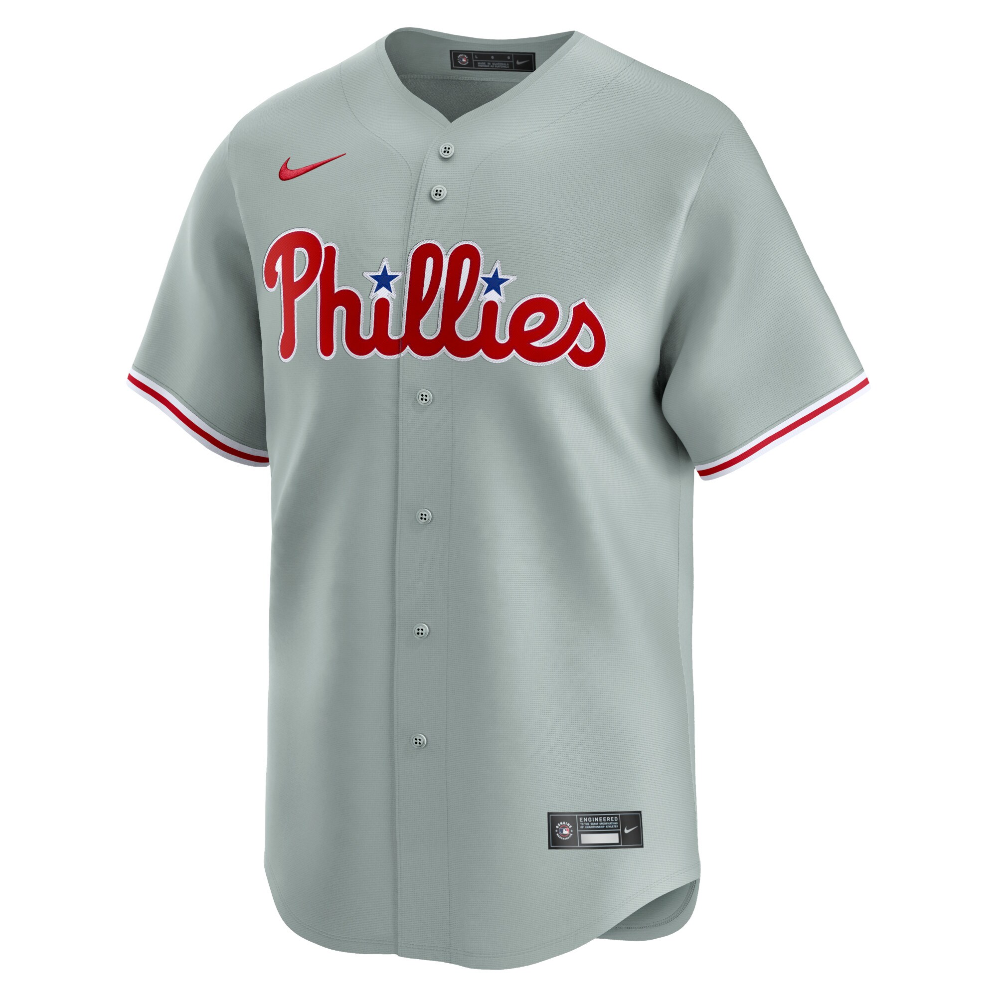 Alternative view of Men's Philadelphia Phillies J.T. Realmuto Gray Away Limited Player Baseball Jersey 