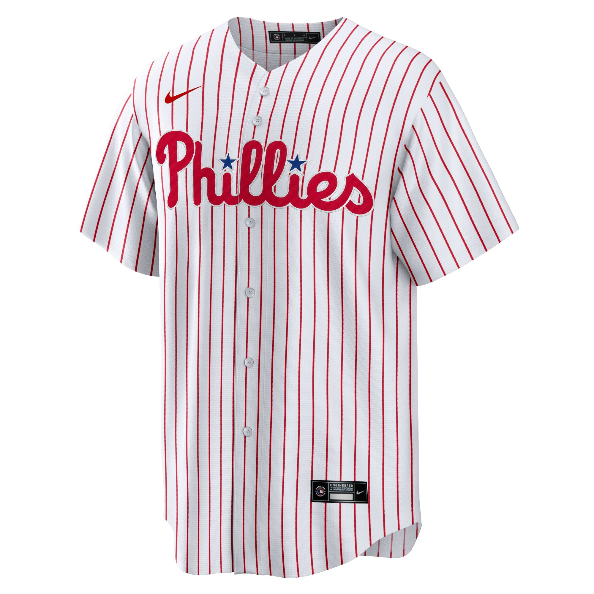 Alternative view of Men's Philadelphia Phillies JT Realmuto White Home Player Name Baseball Jersey 