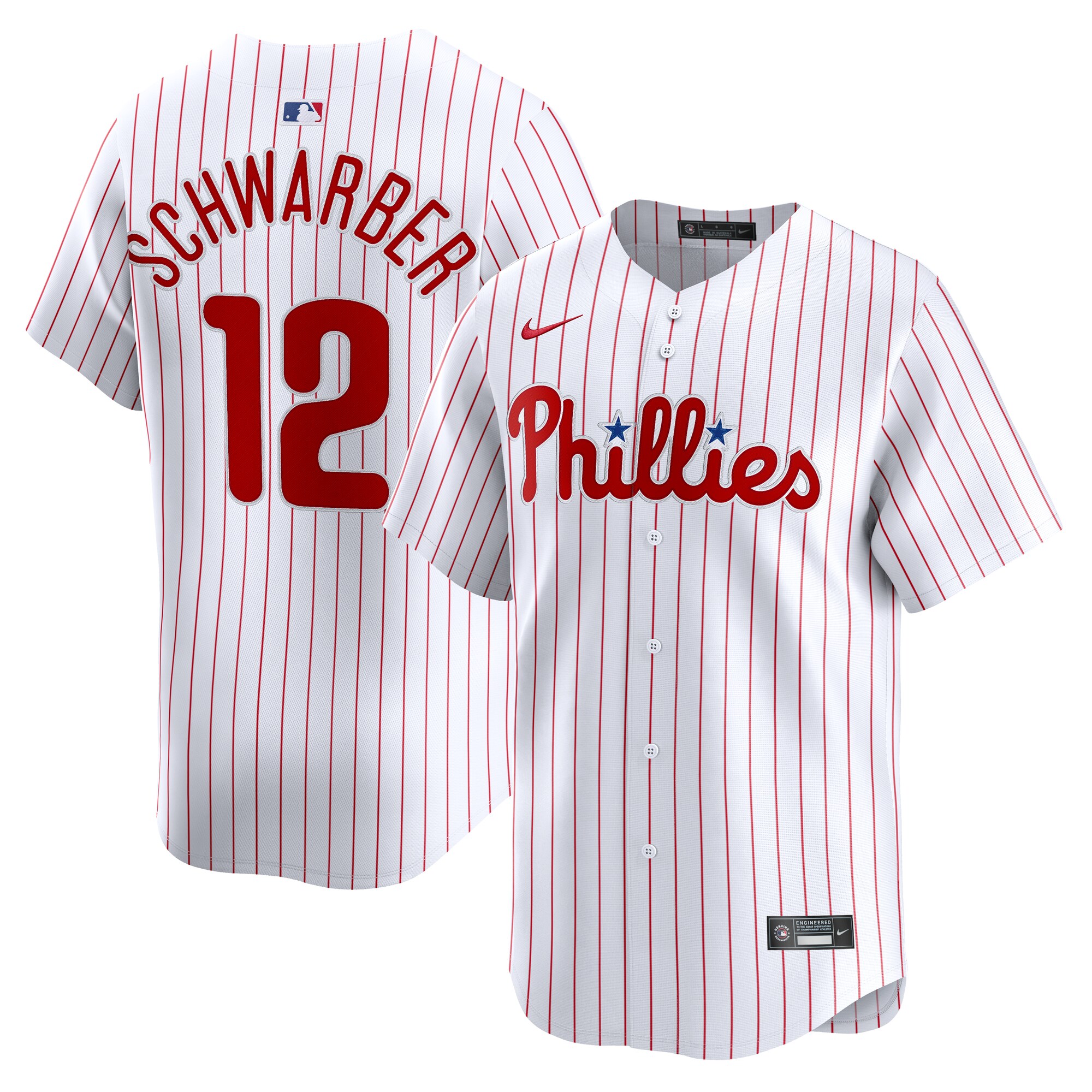 Men's Philadelphia Phillies Kyle Schwarber White Alternate Limited Player Baseball Jersey 