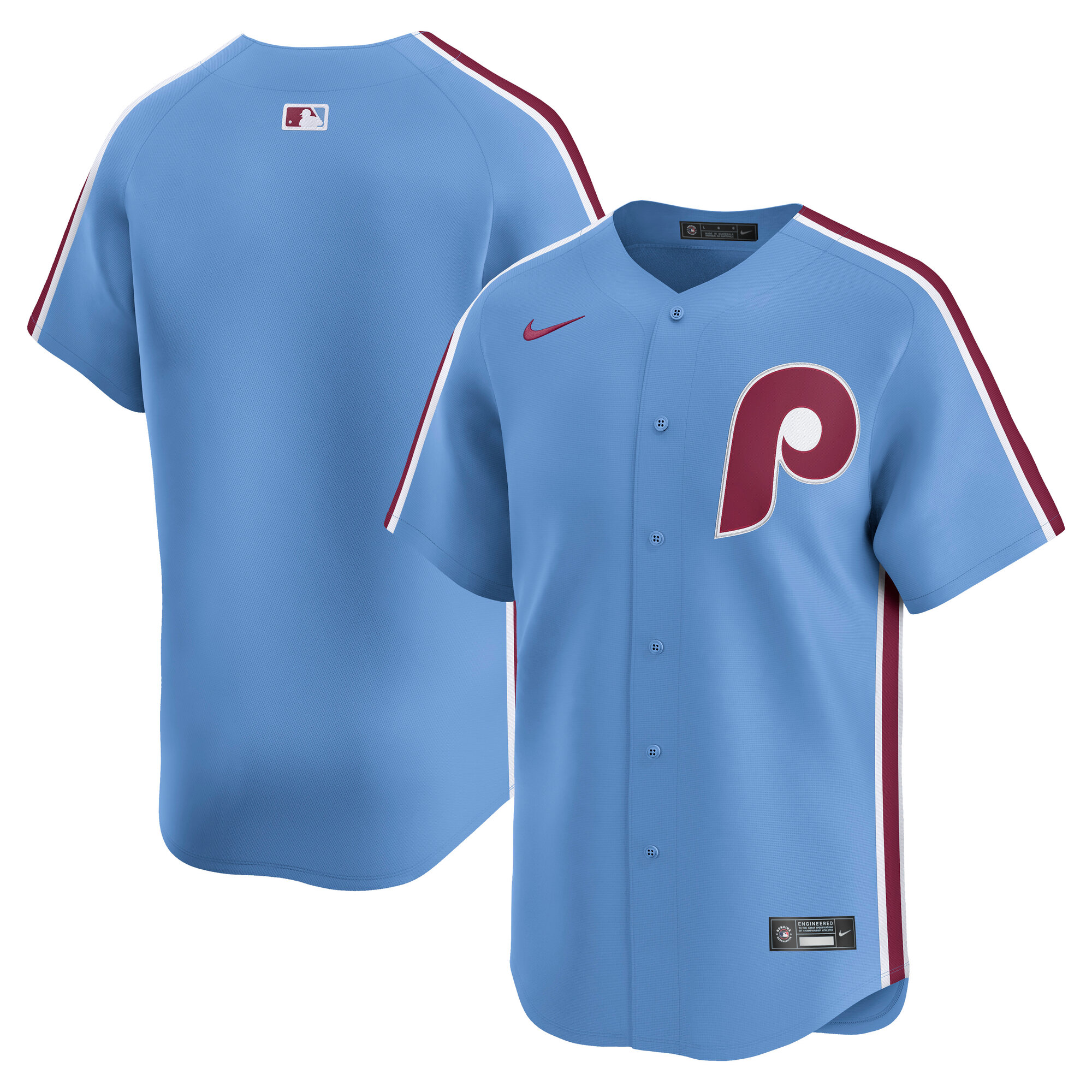 Men's Philadelphia Phillies Light Blue Alternate Limited Baseball Jersey 