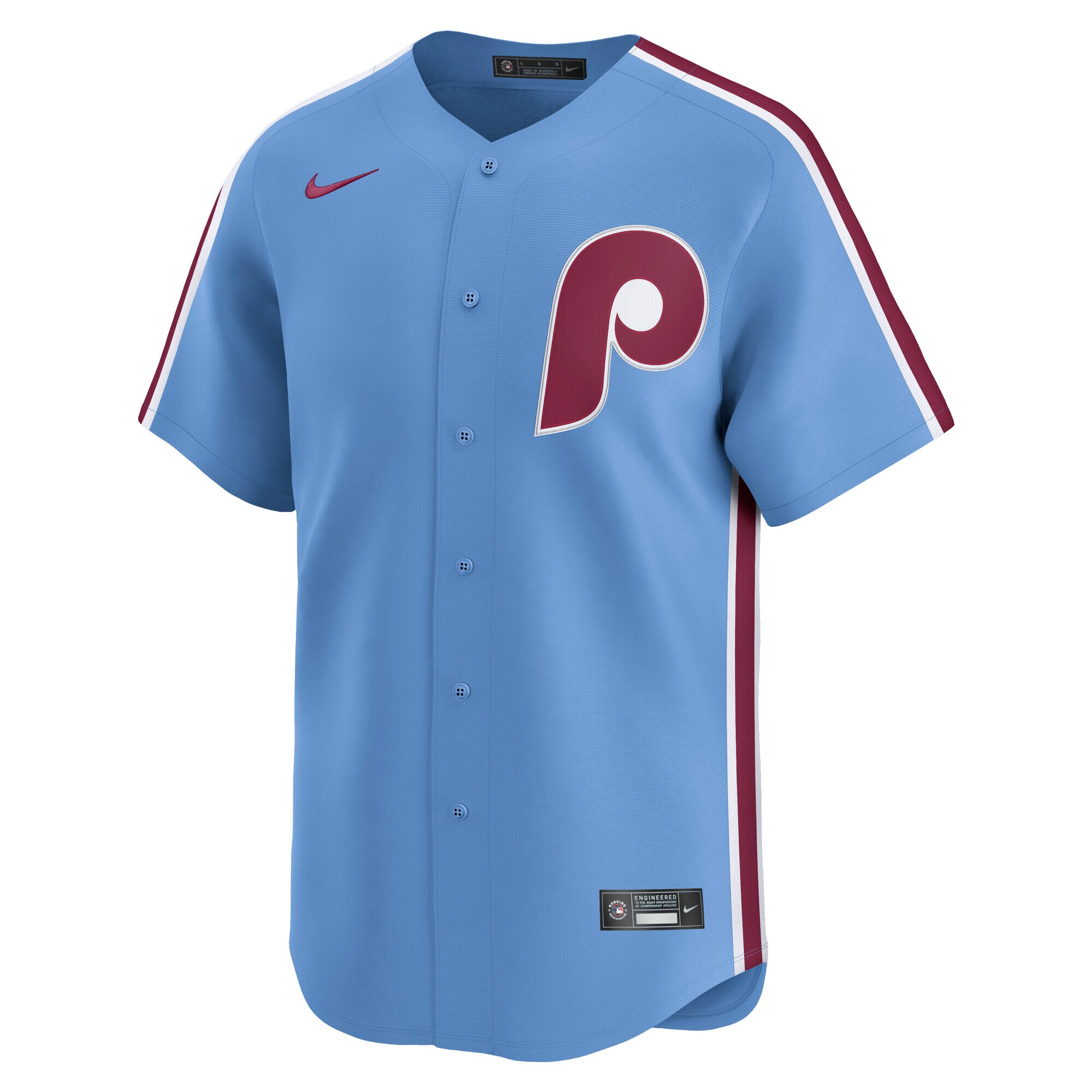 Alternative view of Men's Philadelphia Phillies Light Blue Alternate Limited Baseball Jersey 