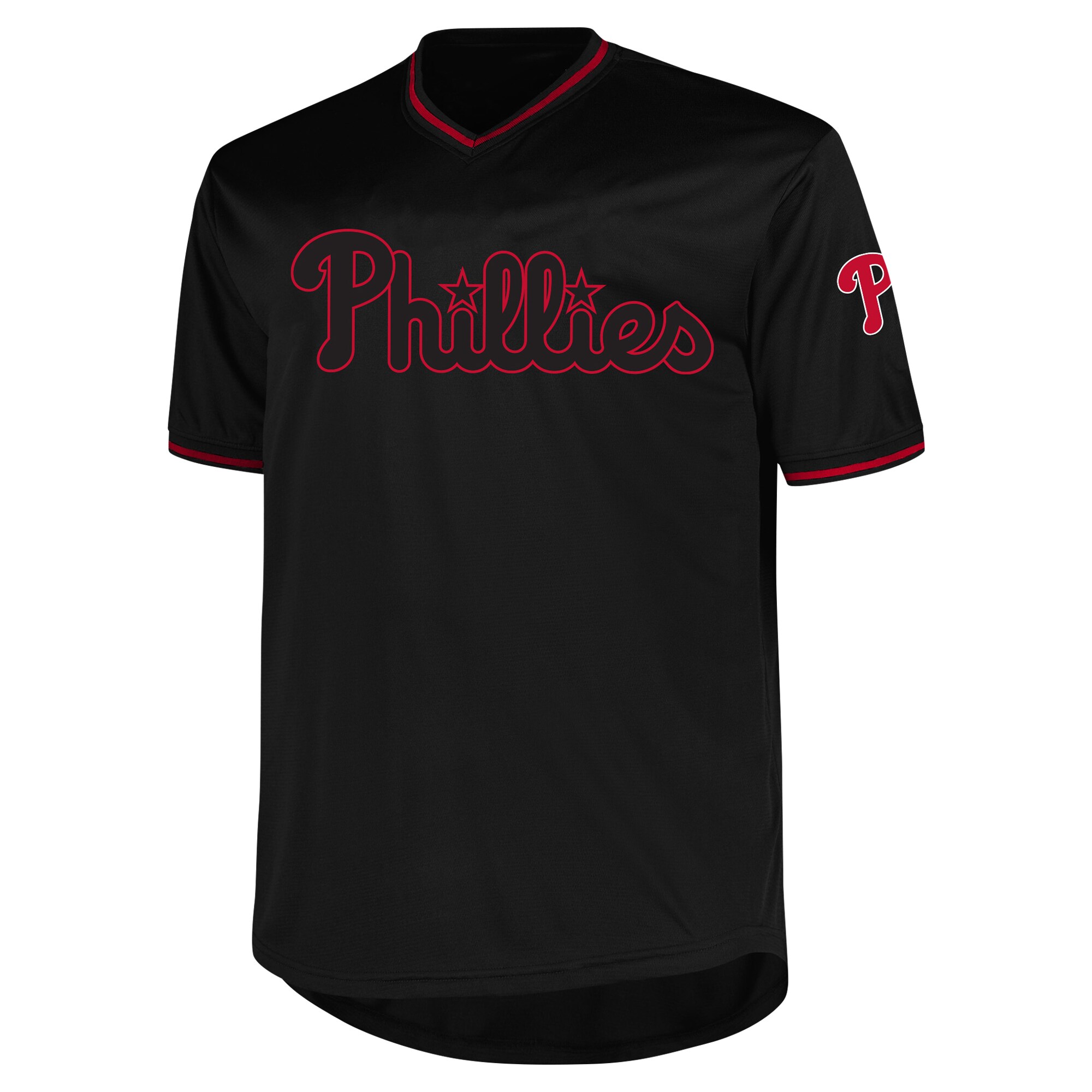 Alternative view of Men's Philadelphia Phillies Profile Black Big & Tall Pop Fashion Baseball Jersey 