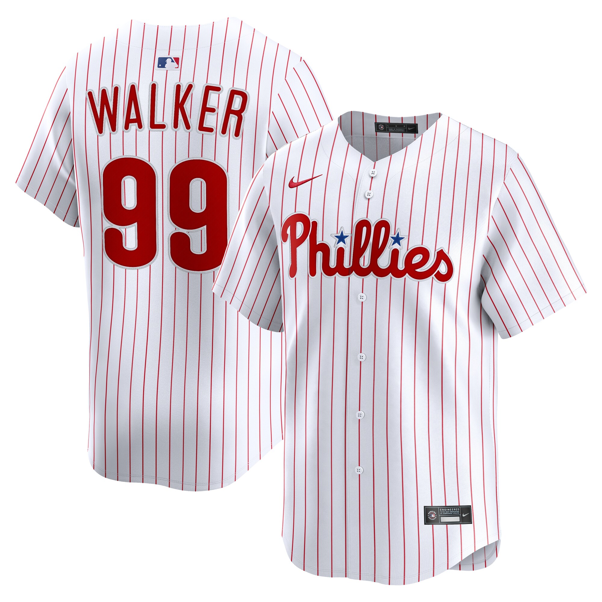 Men's Philadelphia Phillies Taijuan Walker White Alternate Limited Player Baseball Jersey 