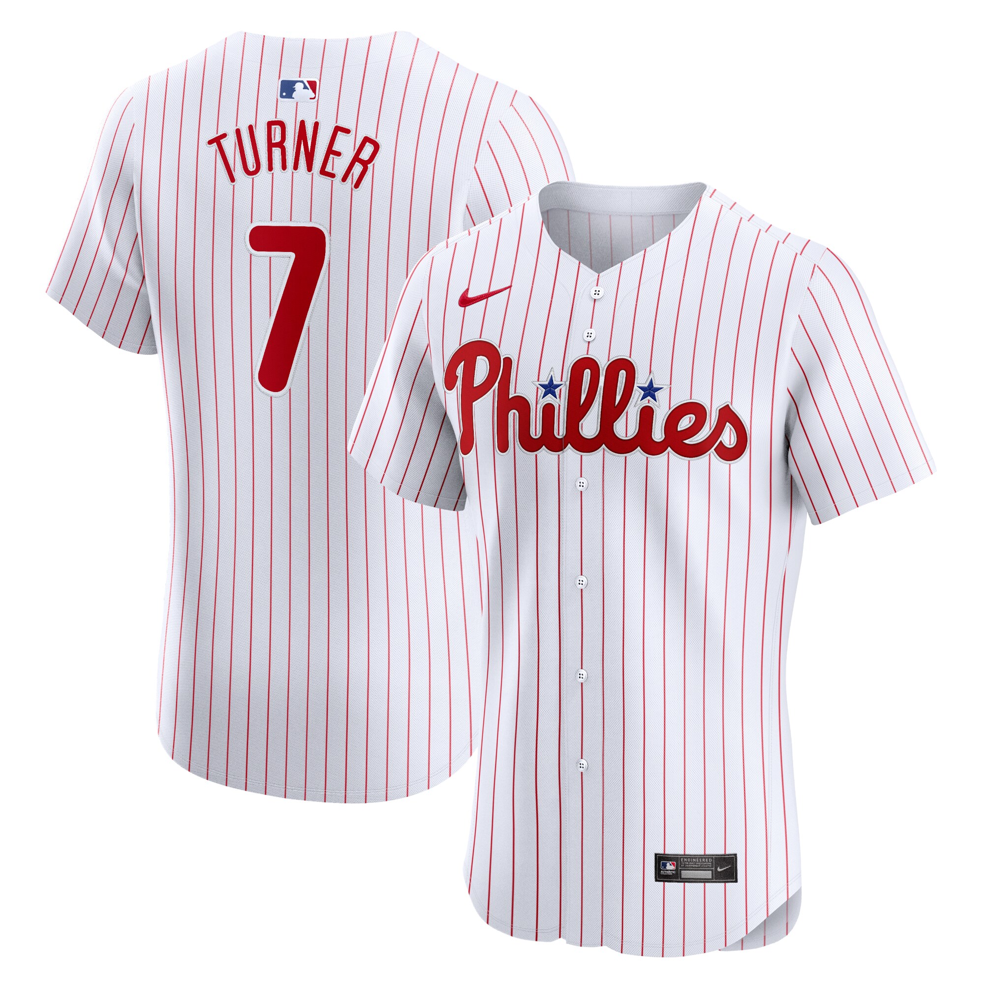 Men's Philadelphia Phillies Trea Turner White Home Elite Baseball Jersey 
