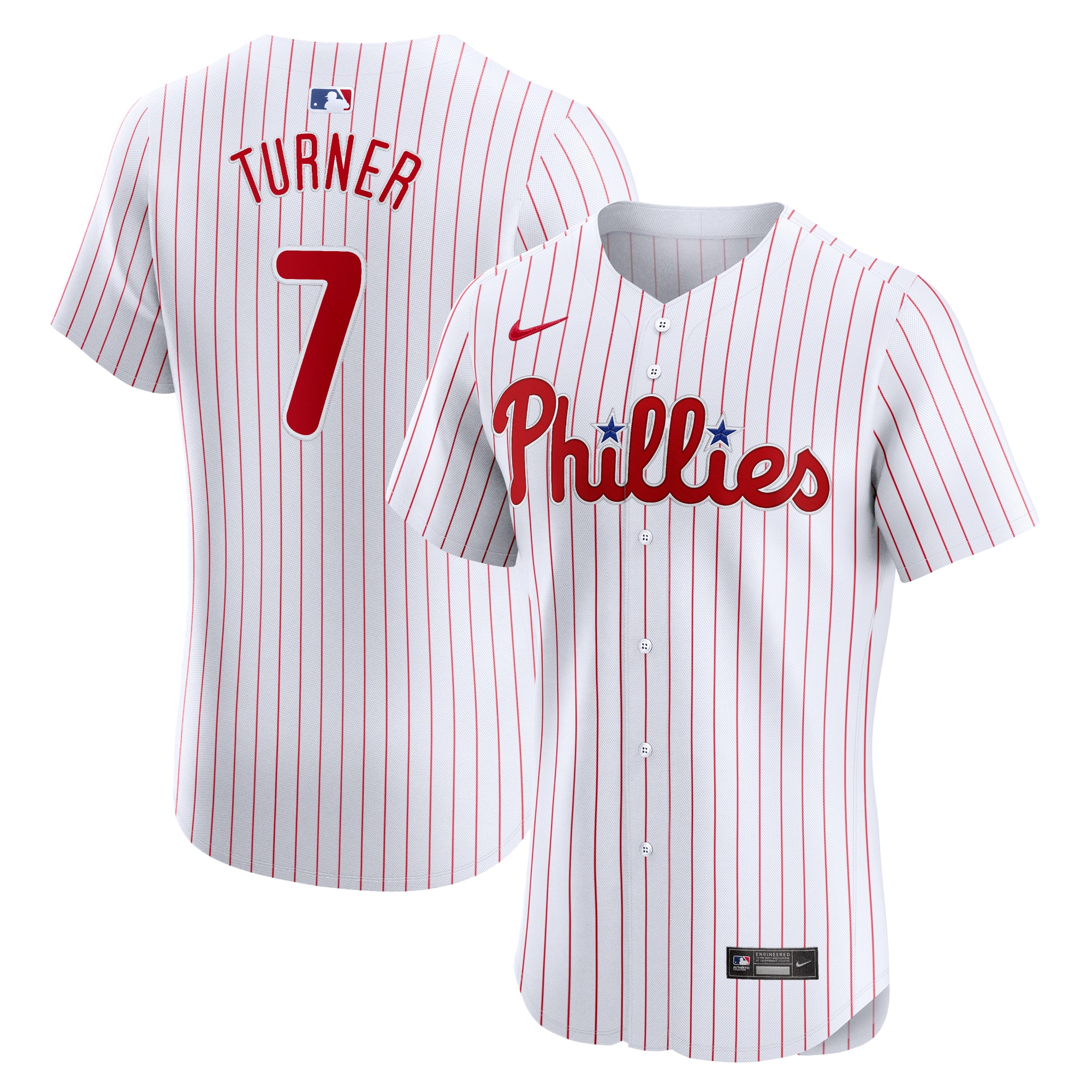 Men's Philadelphia Phillies Trea Turner White Home Elite Baseball Jersey 